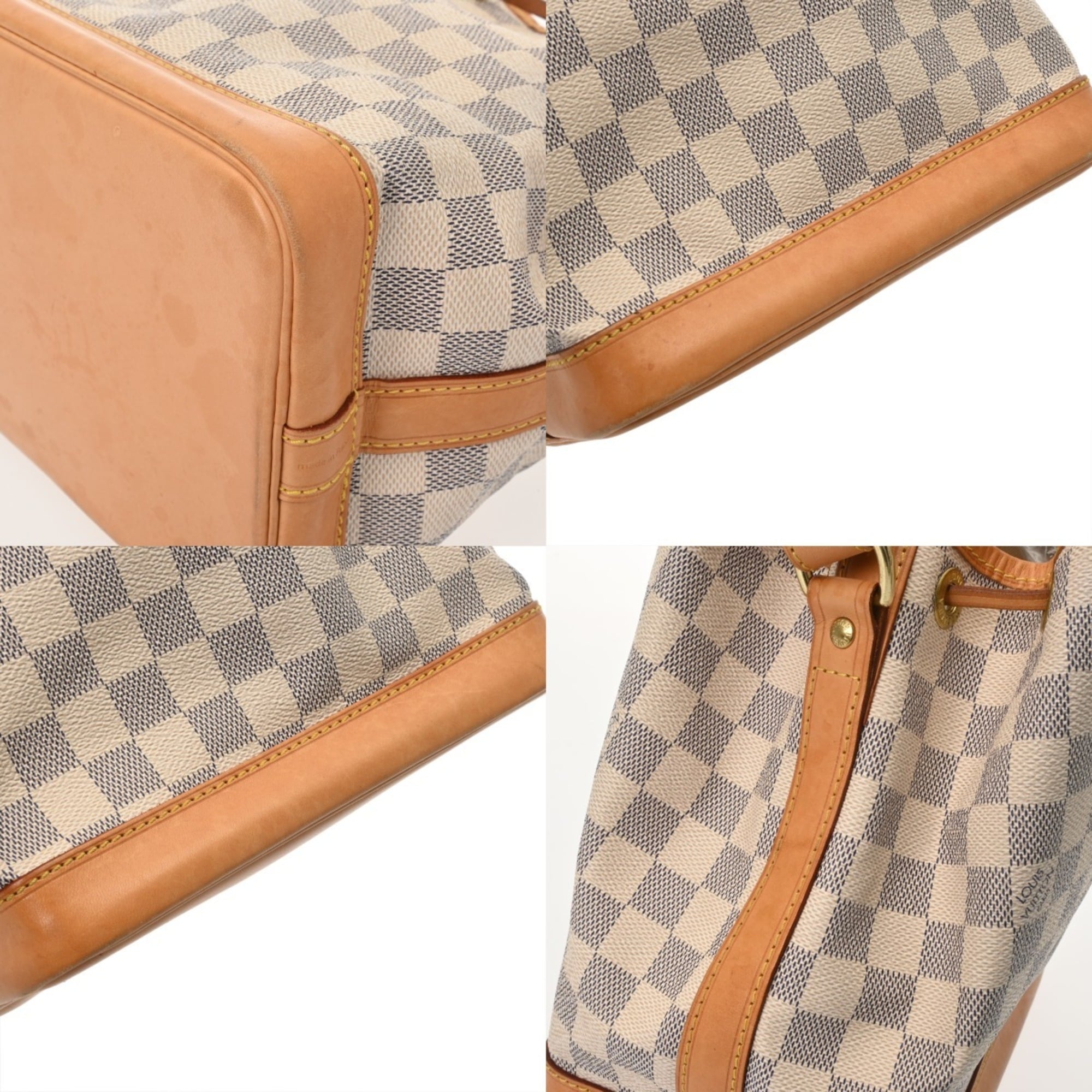 Louis Vuitton White Damier Azur Shoulder Bag (Pre-Owned)
