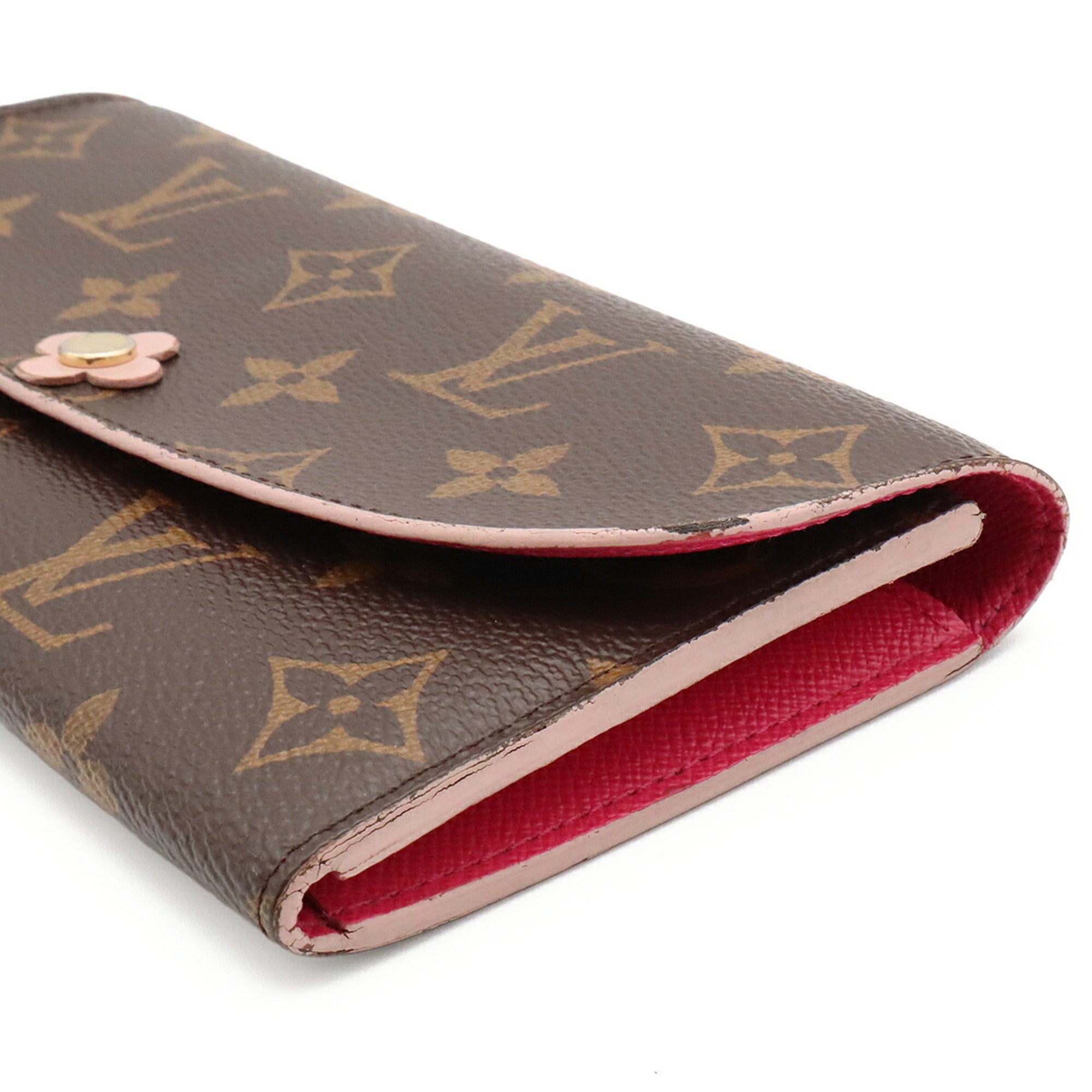 Louis Vuitton Rose Ballerine Monogram Canvas Long Wallet (Bi-Fold) (Pre-Owned)