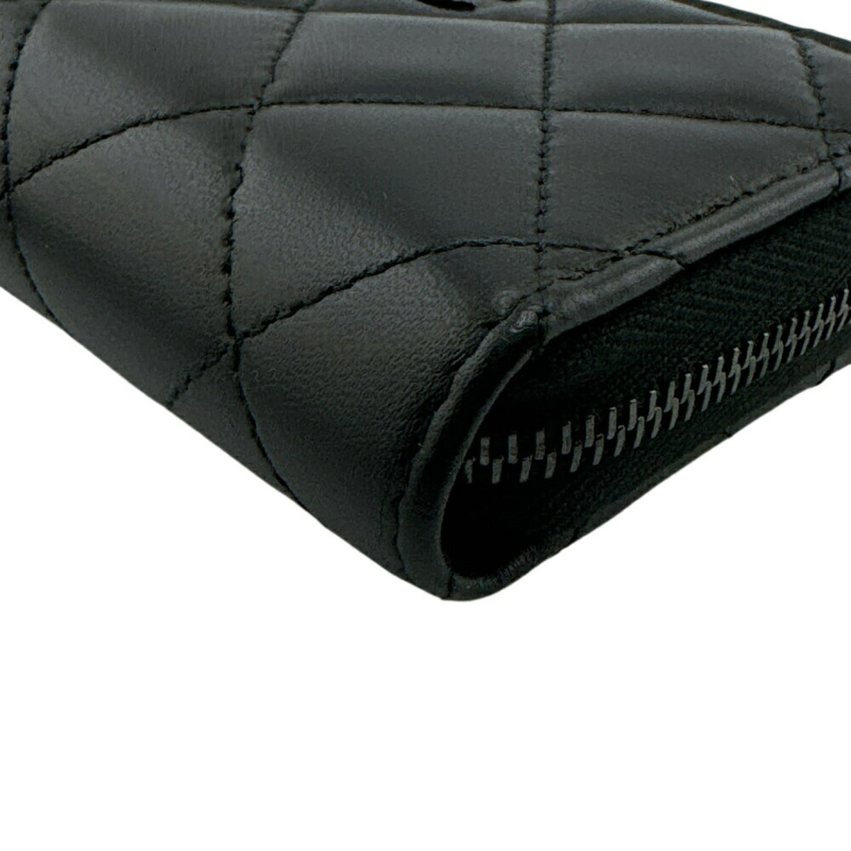 Chanel Black Leather Coin Purse/Coin Case (Pre-Owned)