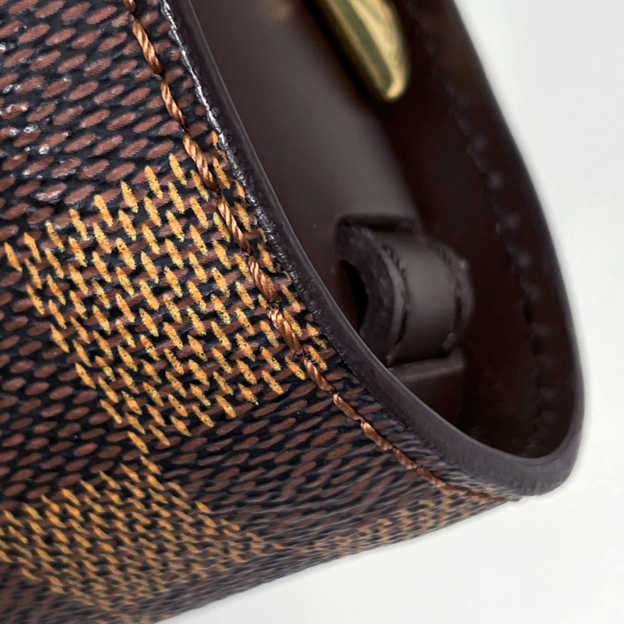Louis Vuitton Brown Damier Canvas Clutch Bag (Pre-Owned)