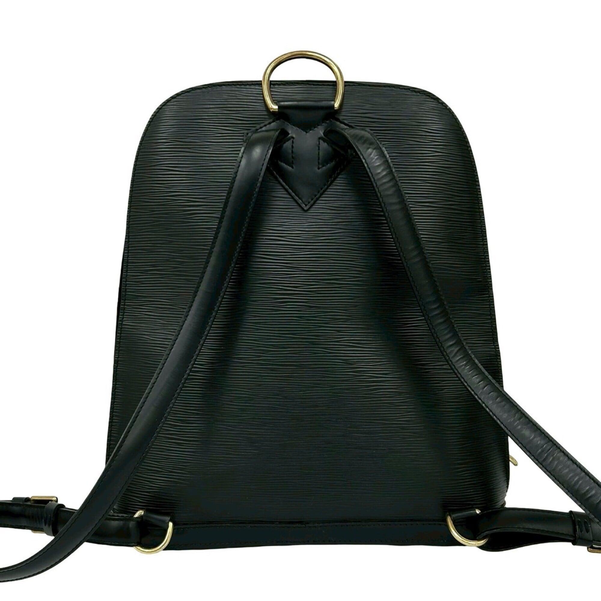 Louis Vuitton Black Leather Backpack (Pre-Owned)