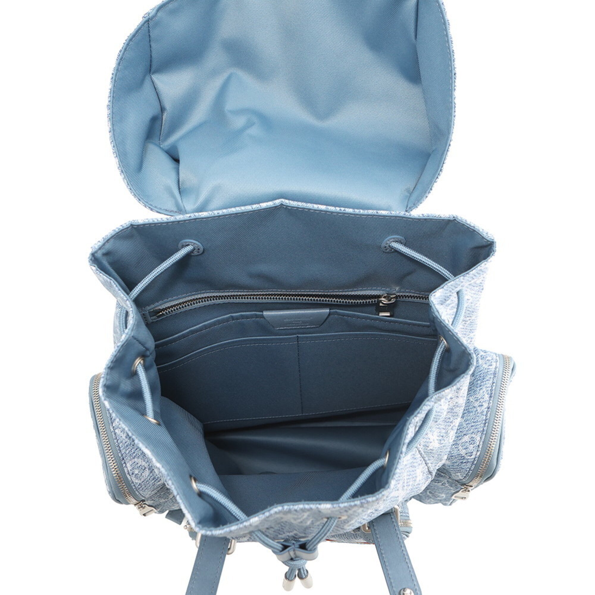 Louis Vuitton Monogram Blue Nylon Denim Leather Backpack (Pre-Owned)