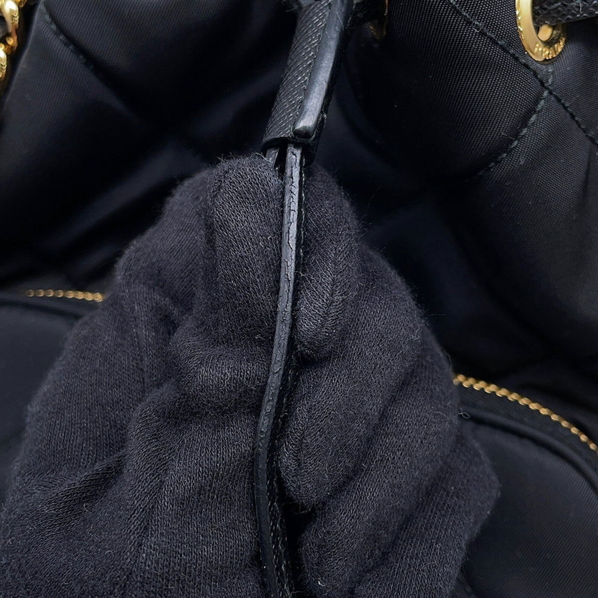 Prada Black Nylon Handbag Shoulder Bag (Pre-Owned)