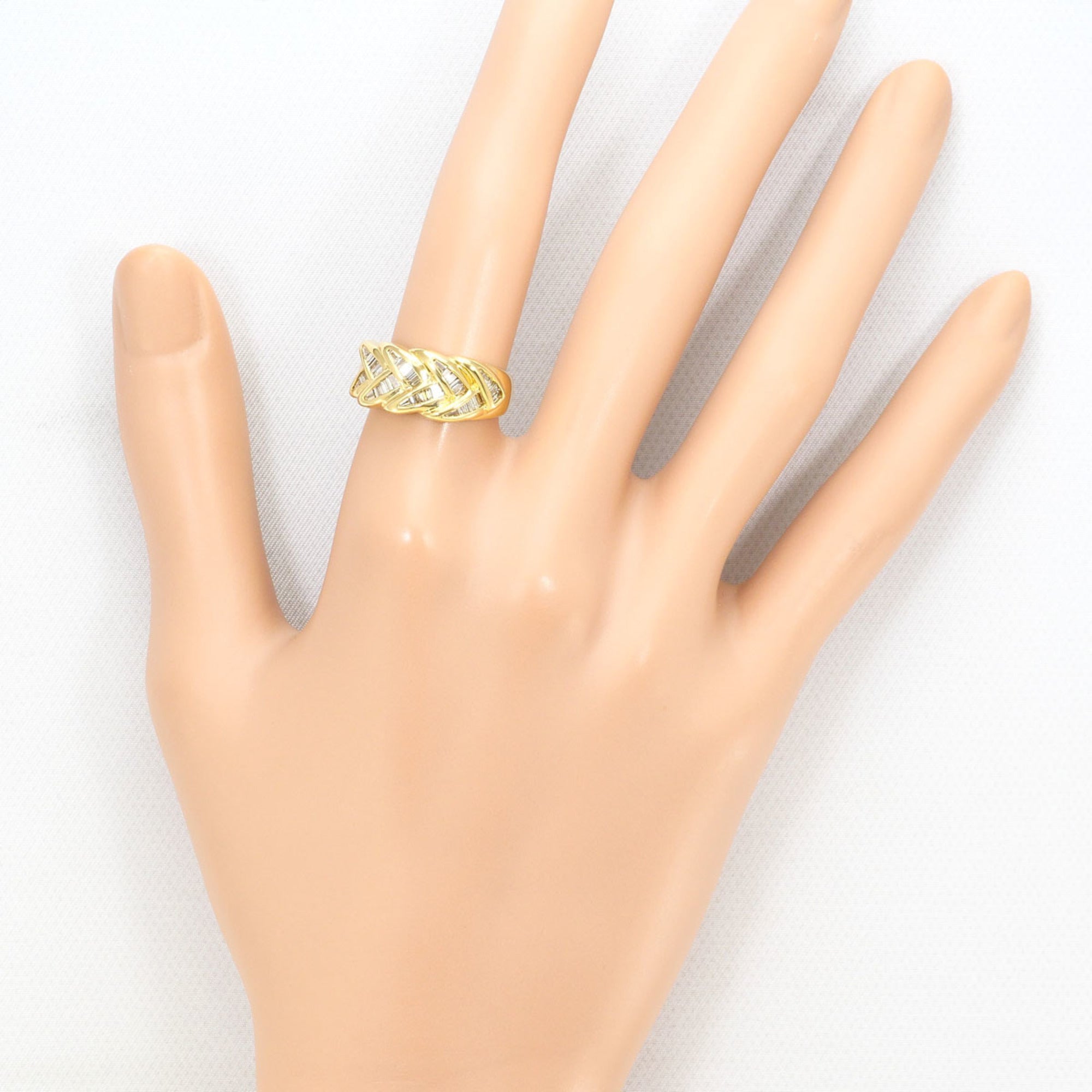Unbranded Brown Yellow Gold Yellow Gold (18K) Band Ring (Pre-Owned)
