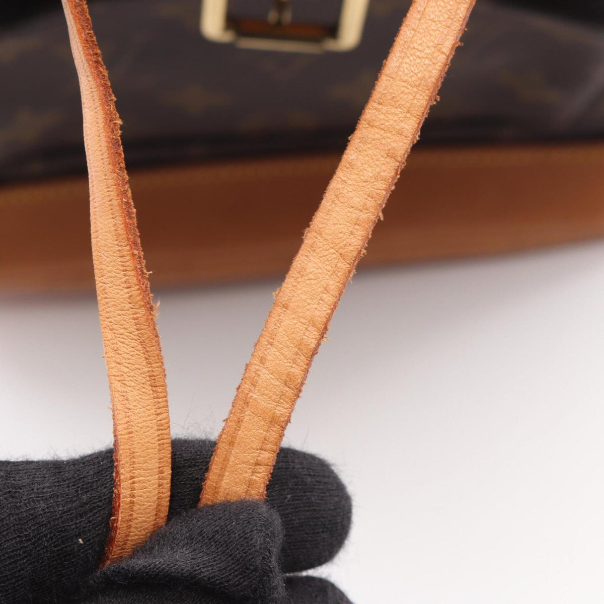 Louis Vuitton Brown Coated Canvas Leather Backpack Handbag (Pre-Owned)