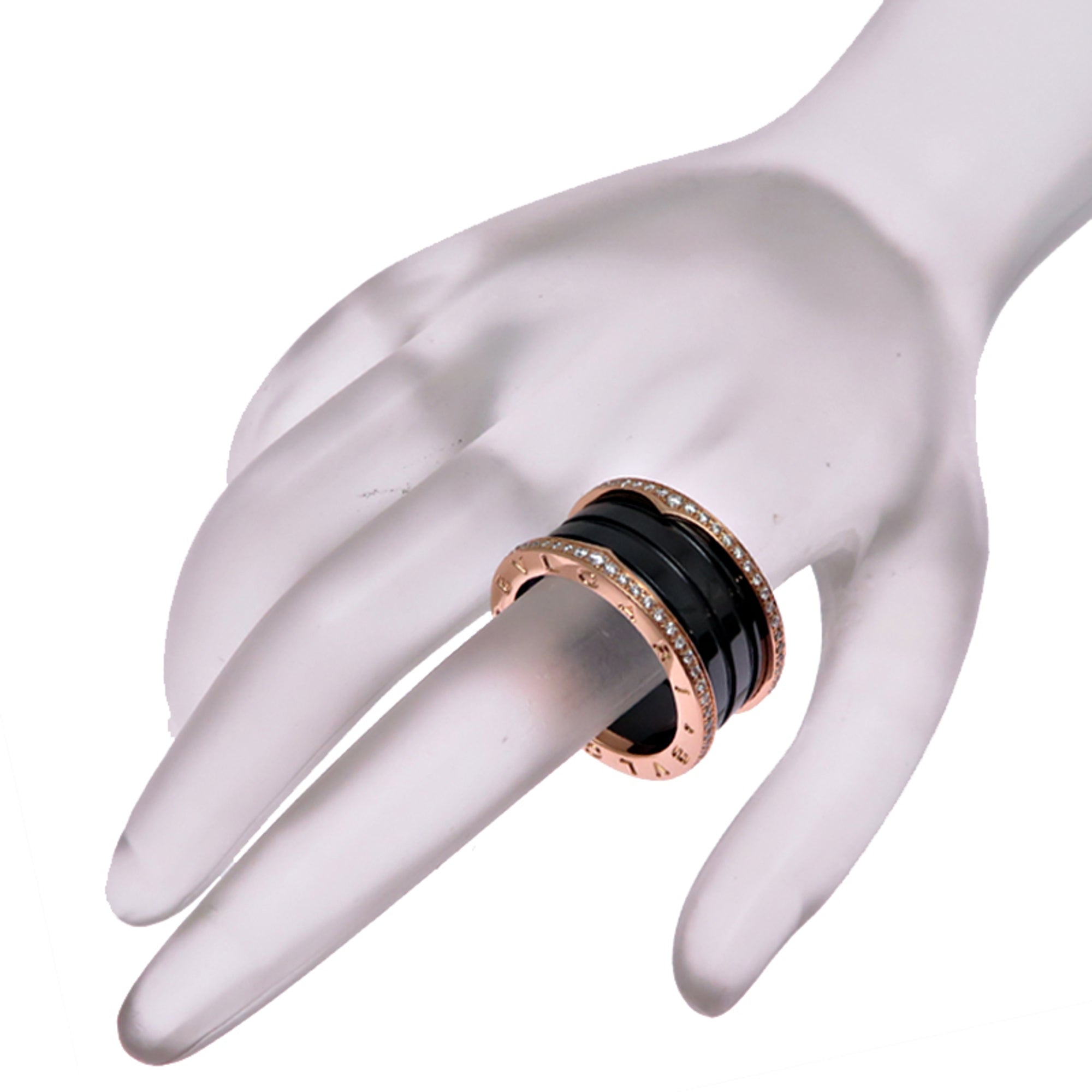 Bvlgari Pink Pink Gold (18K) Ceramic Band Ring (Pre-Owned)
