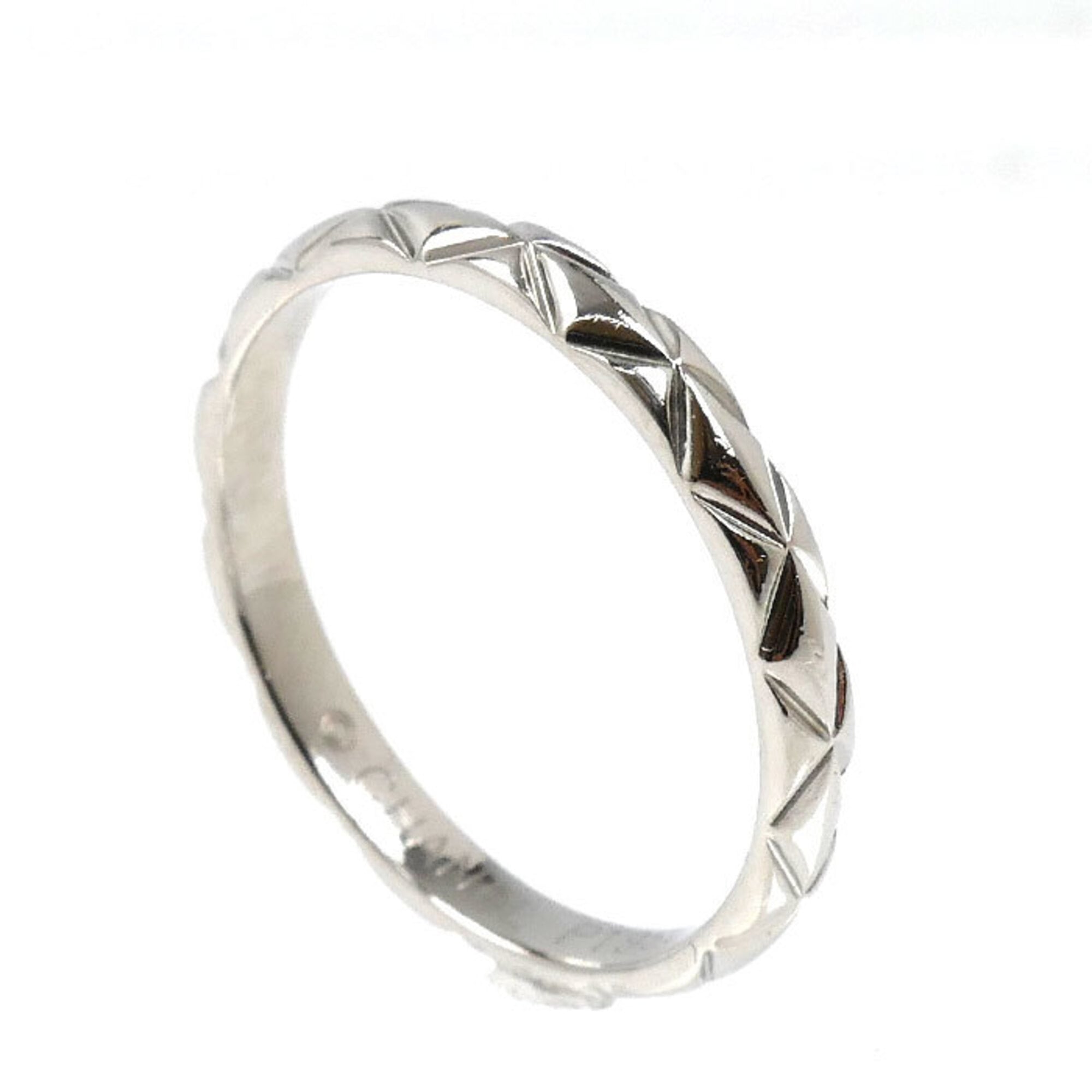 Chanel Platinum 950 Band Ring (Pre-Owned)