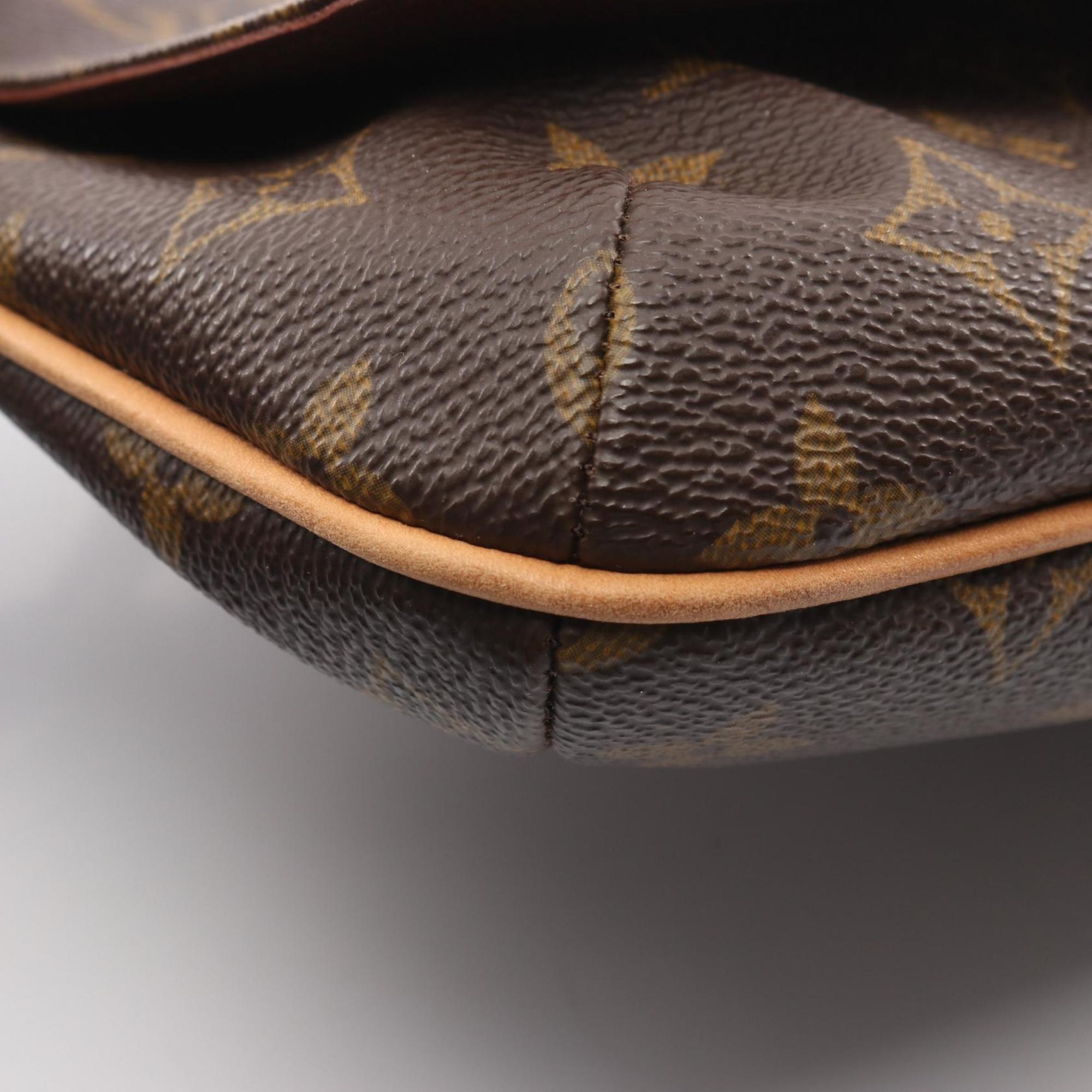 Louis Vuitton Brown Monogram Coated Canvas Leather Shoulder Bag (Pre-Owned)