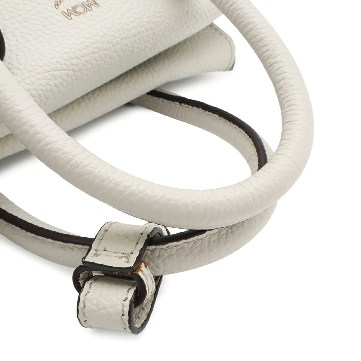 Mcm Ivory Off-White Leather Handbag Shoulder Bag (Pre-Owned)