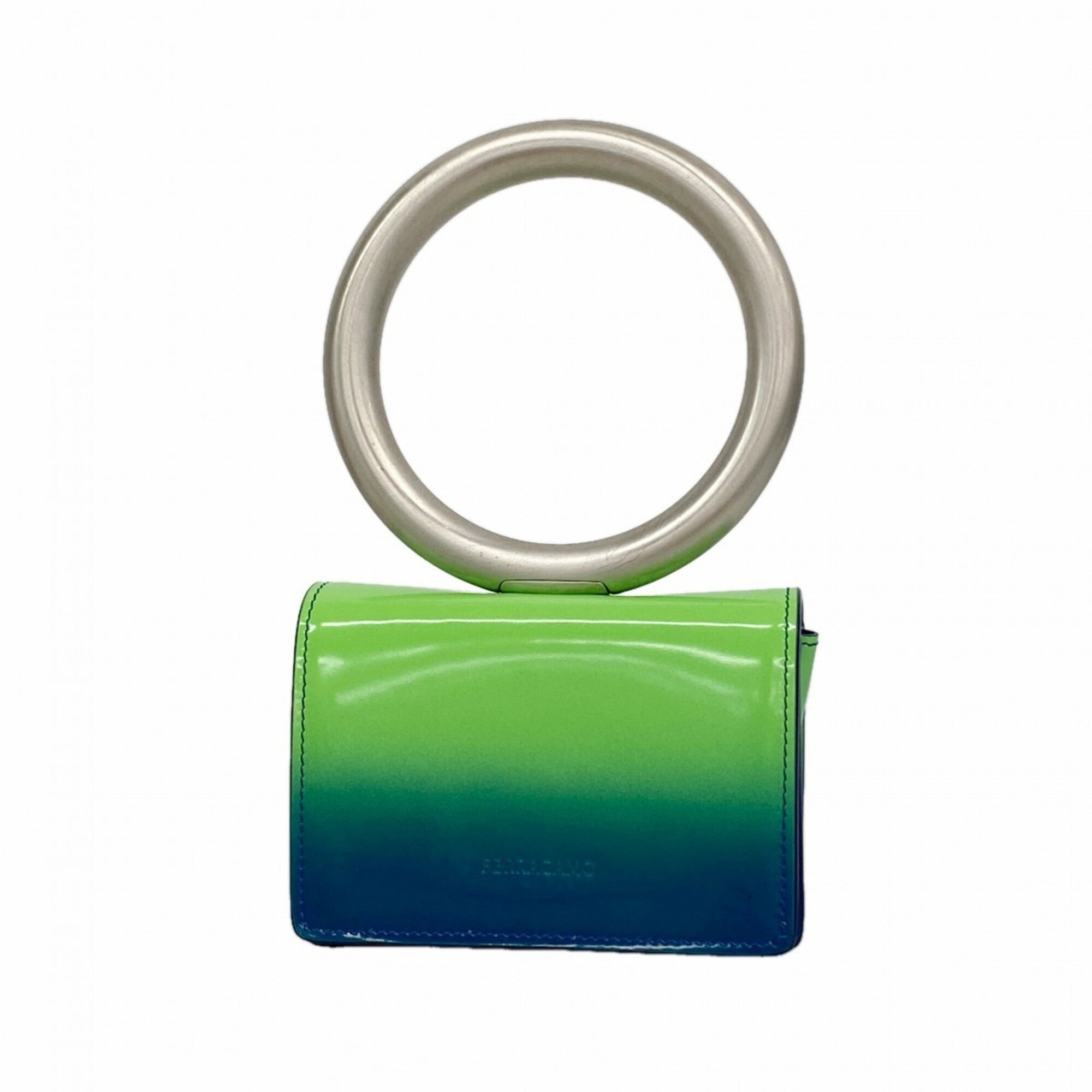 Salvatore Ferragamo Green Leather Handbag (Pre-Owned)