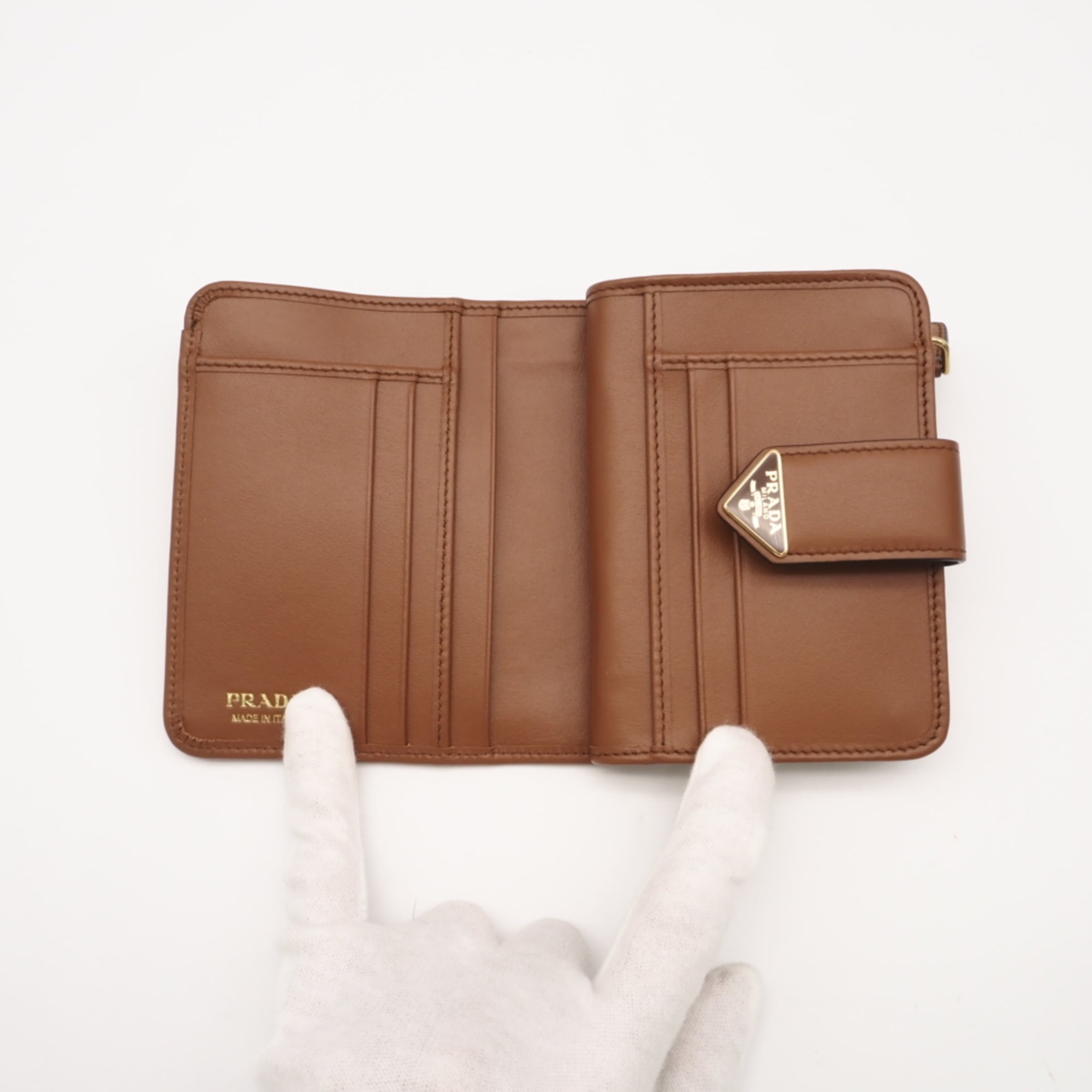 Prada Brown Saffiano Wallet (Bi-Fold) (Pre-Owned)