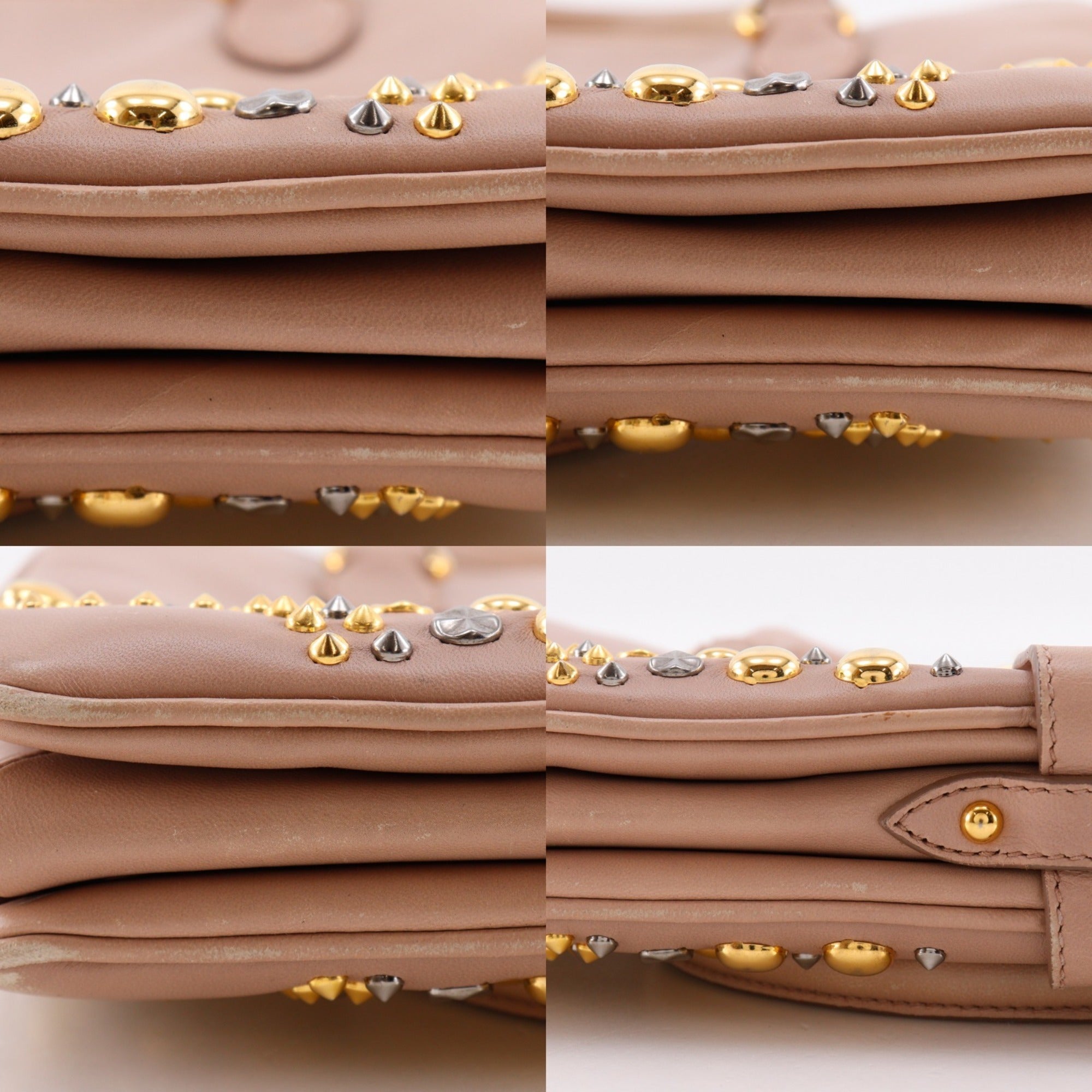 Miu Miu Pink Beige Leather Handbag (Pre-Owned)