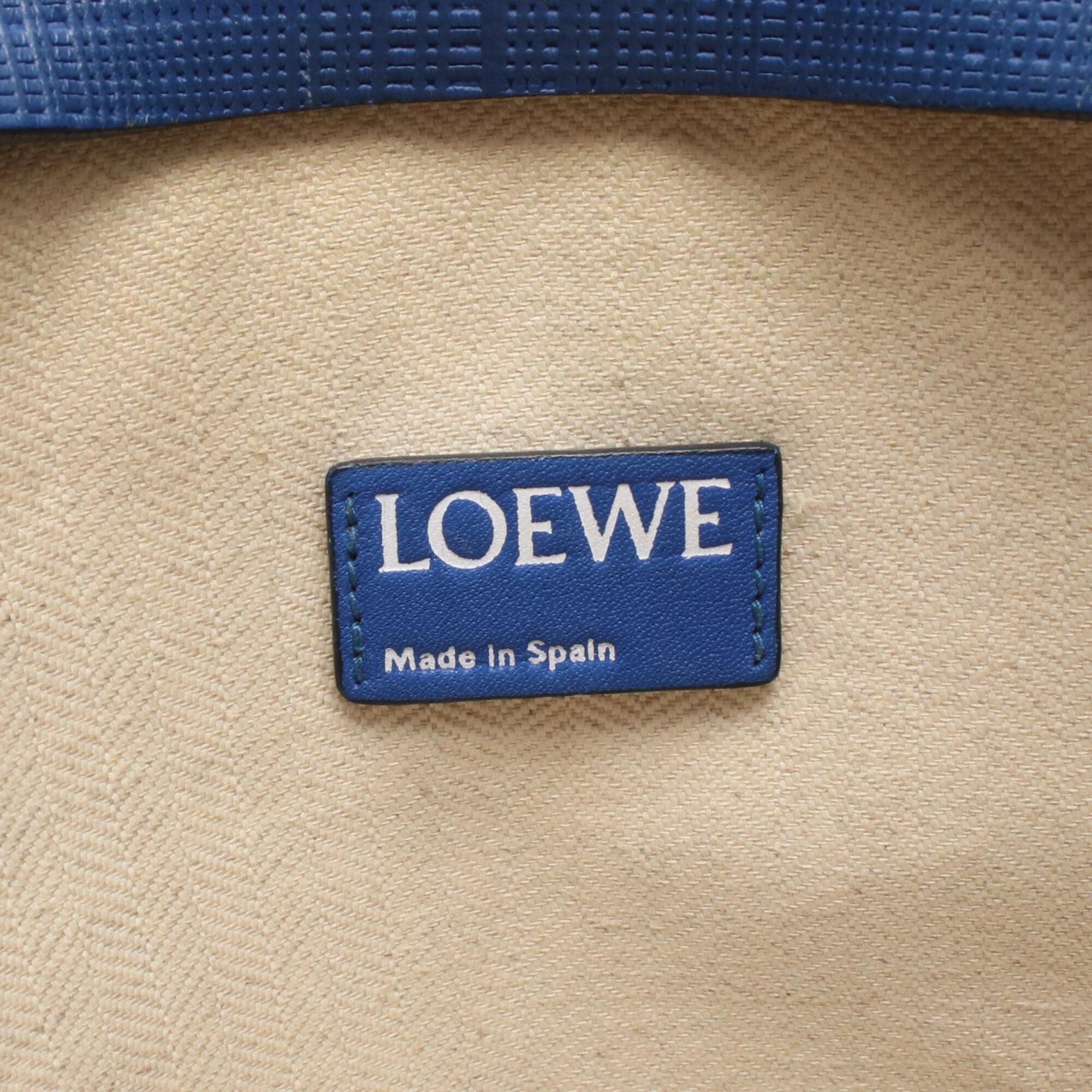 Loewe Blue Leather Clutch Bag Pouch (Pre-Owned)