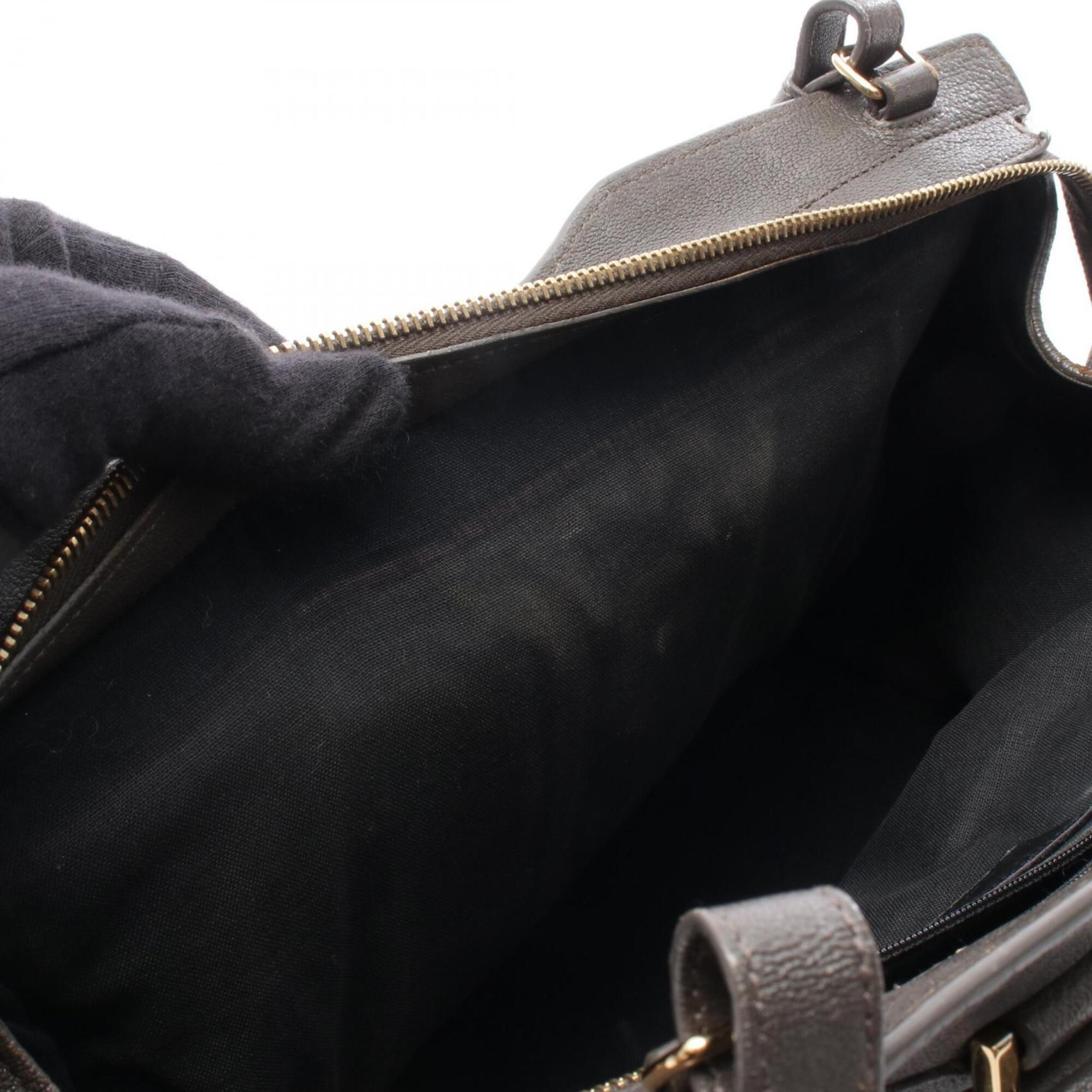 Yves Saint Laurent Gray Leather Handbag (Pre-Owned)
