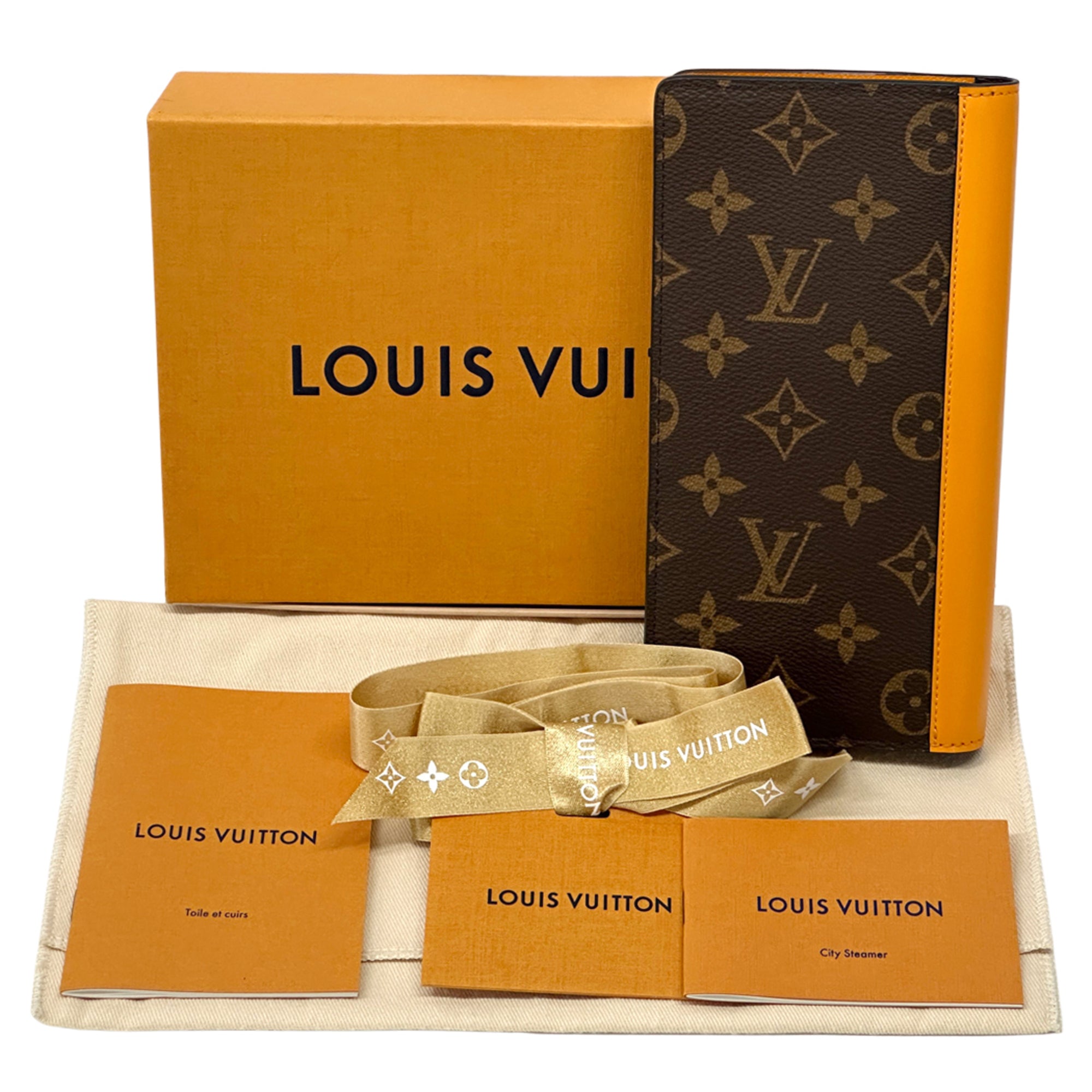 Louis Vuitton Brown Monogram Macassar Orange Saffron Monogram Long Wallet (Bi-Fold) (Pre-Owned)