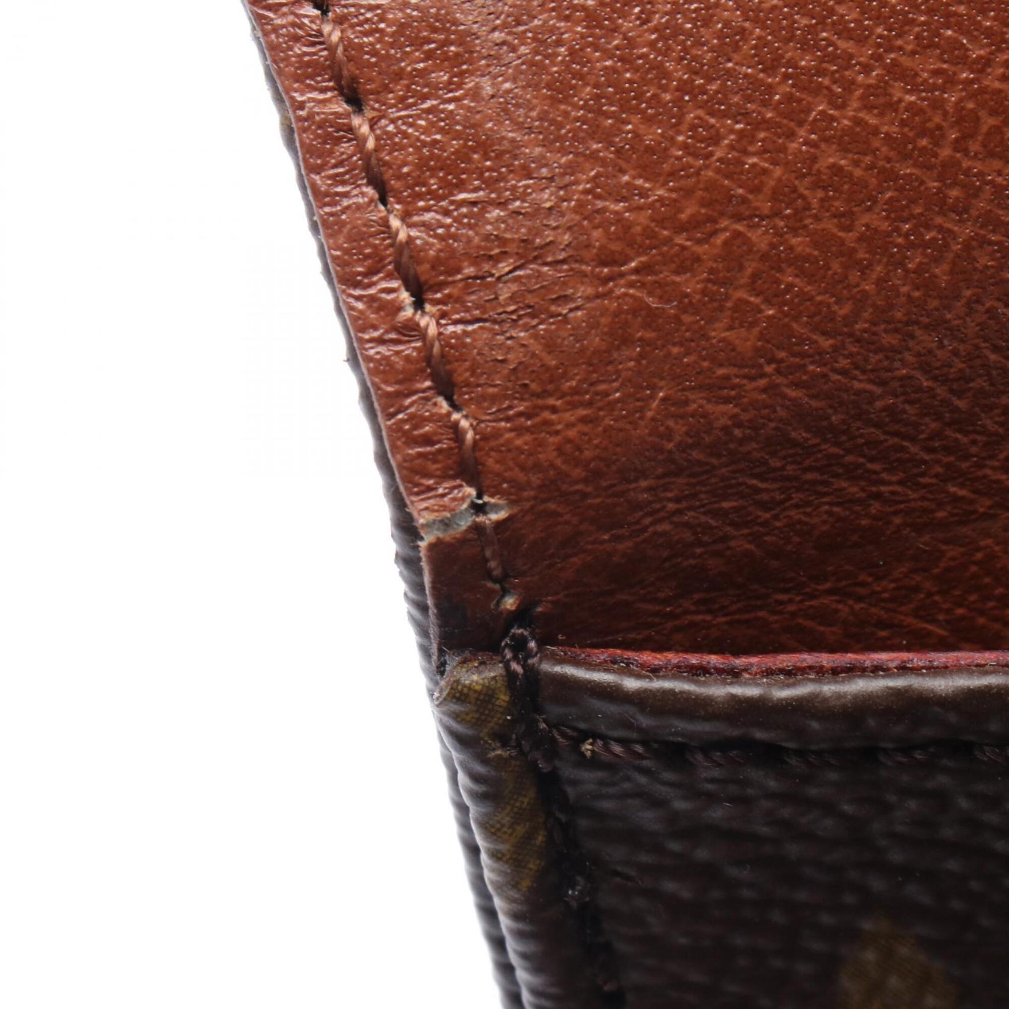 Louis Vuitton Brown Monogram Coated Canvas Leather Shoulder Bag (Pre-Owned)