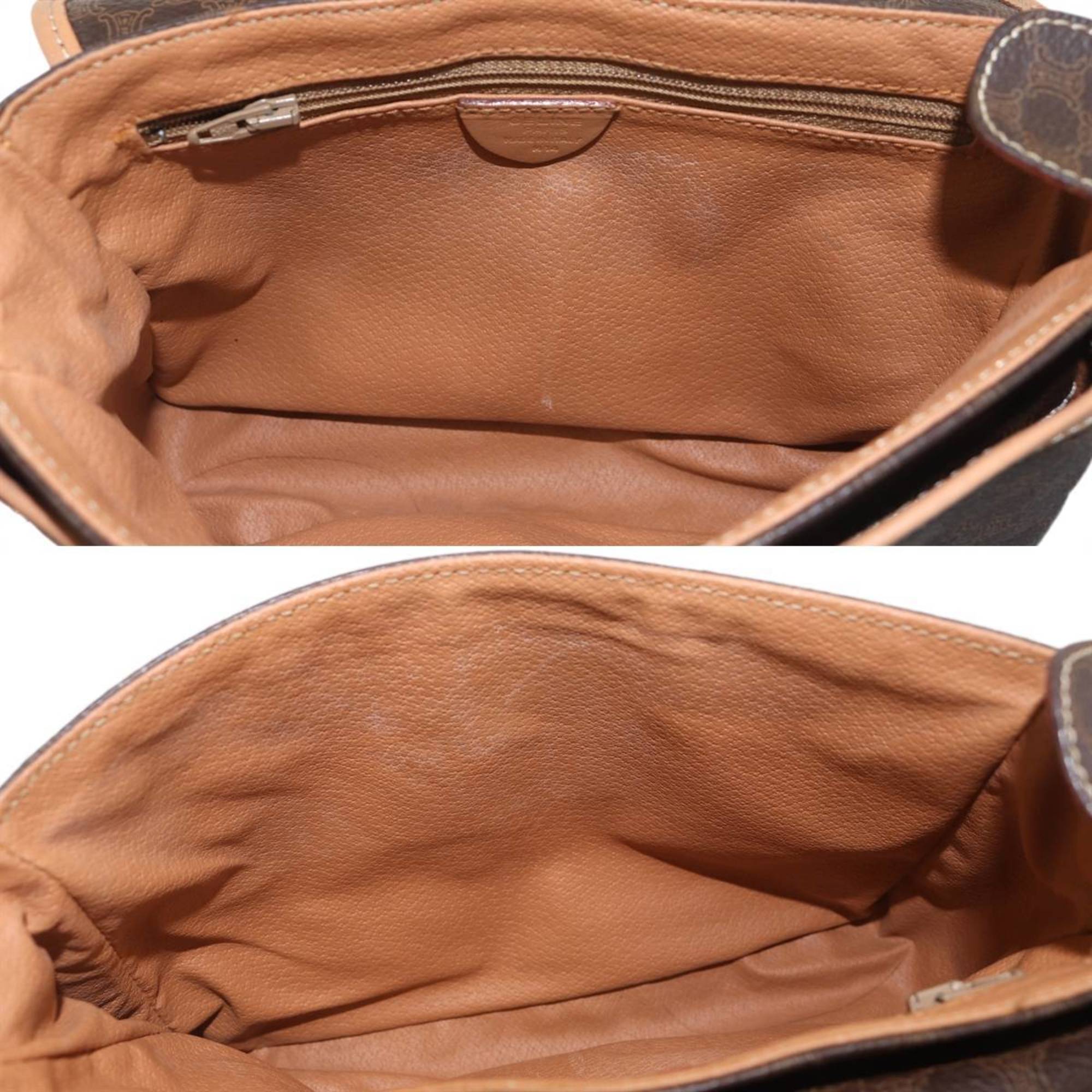 Celine Brown Pvc Leather Shoulder Bag (Pre-Owned)