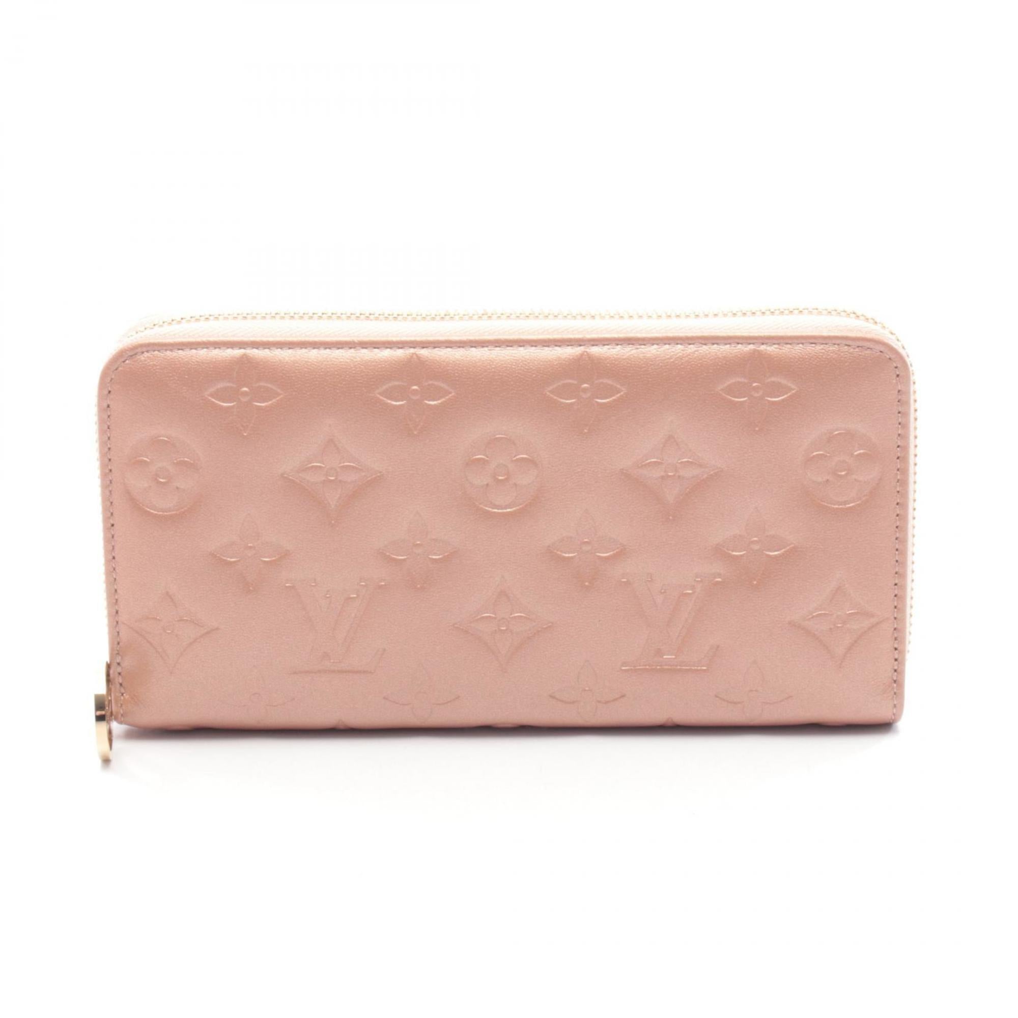 Louis Vuitton Pink Rose Gold Monogram Leather Long Wallet (Bi-Fold) (Pre-Owned)