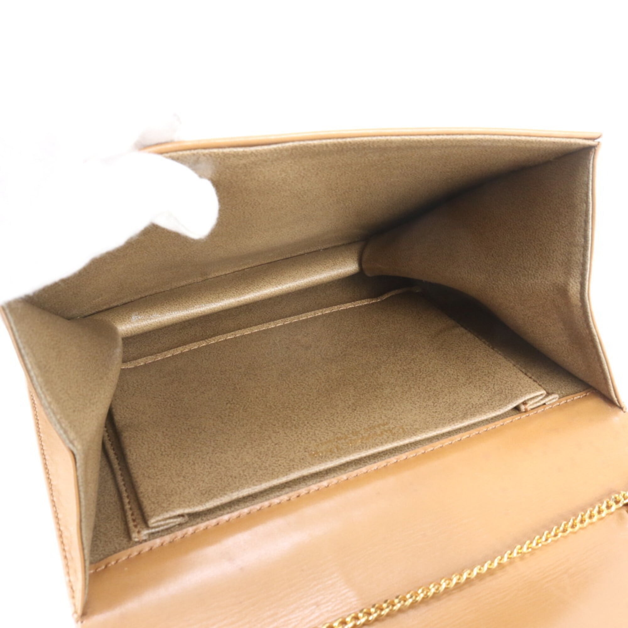 Christian Dior Beige Leather Shoulder Bag Tote Bag (Pre-Owned)