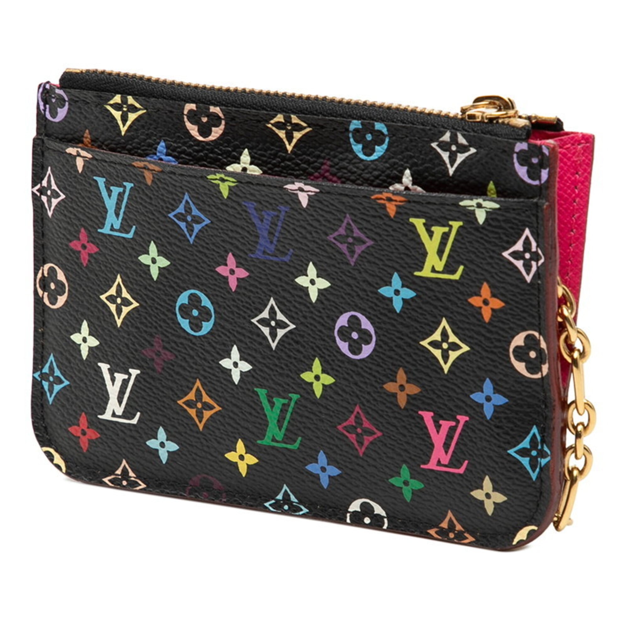 Louis Vuitton Black Multi-Color Noir Pvc Leather Coin Purse/Coin Case (Pre-Owned)