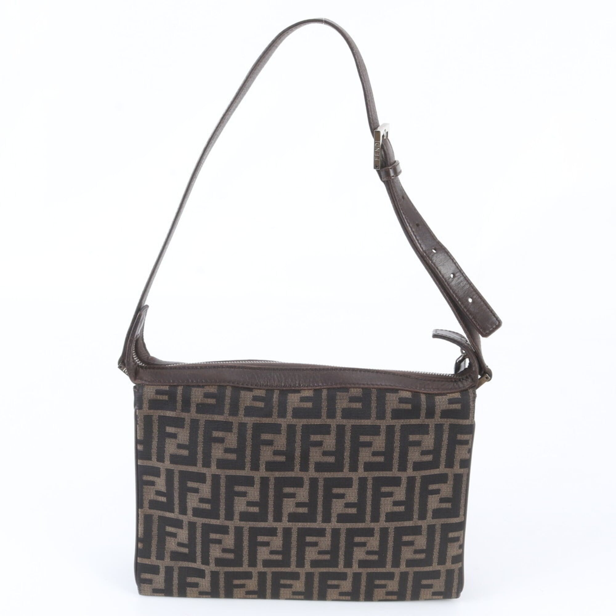 Fendi Brown Leather Handbag Shoulder Bag (Pre-Owned)