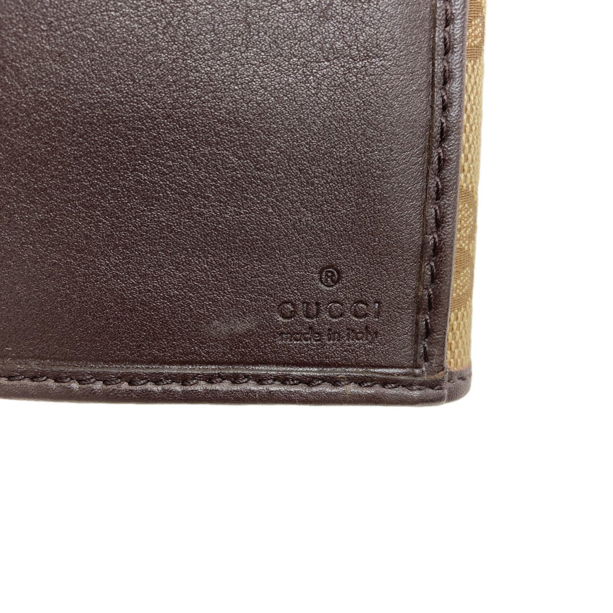 Gucci Brown Canvas Wallet (Tri-Fold) (Pre-Owned)