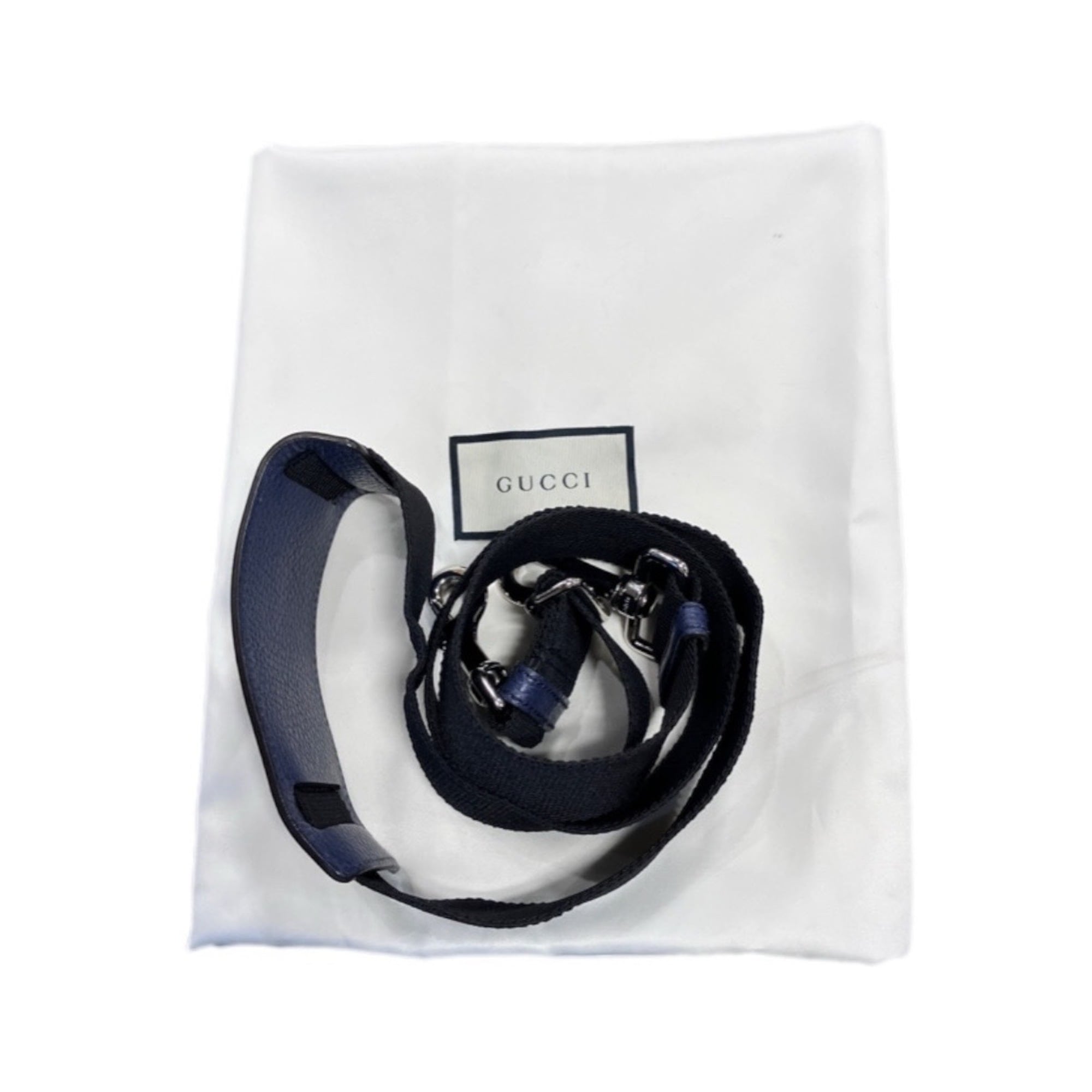 Gucci Navy Leather Tote Bag (Pre-Owned)