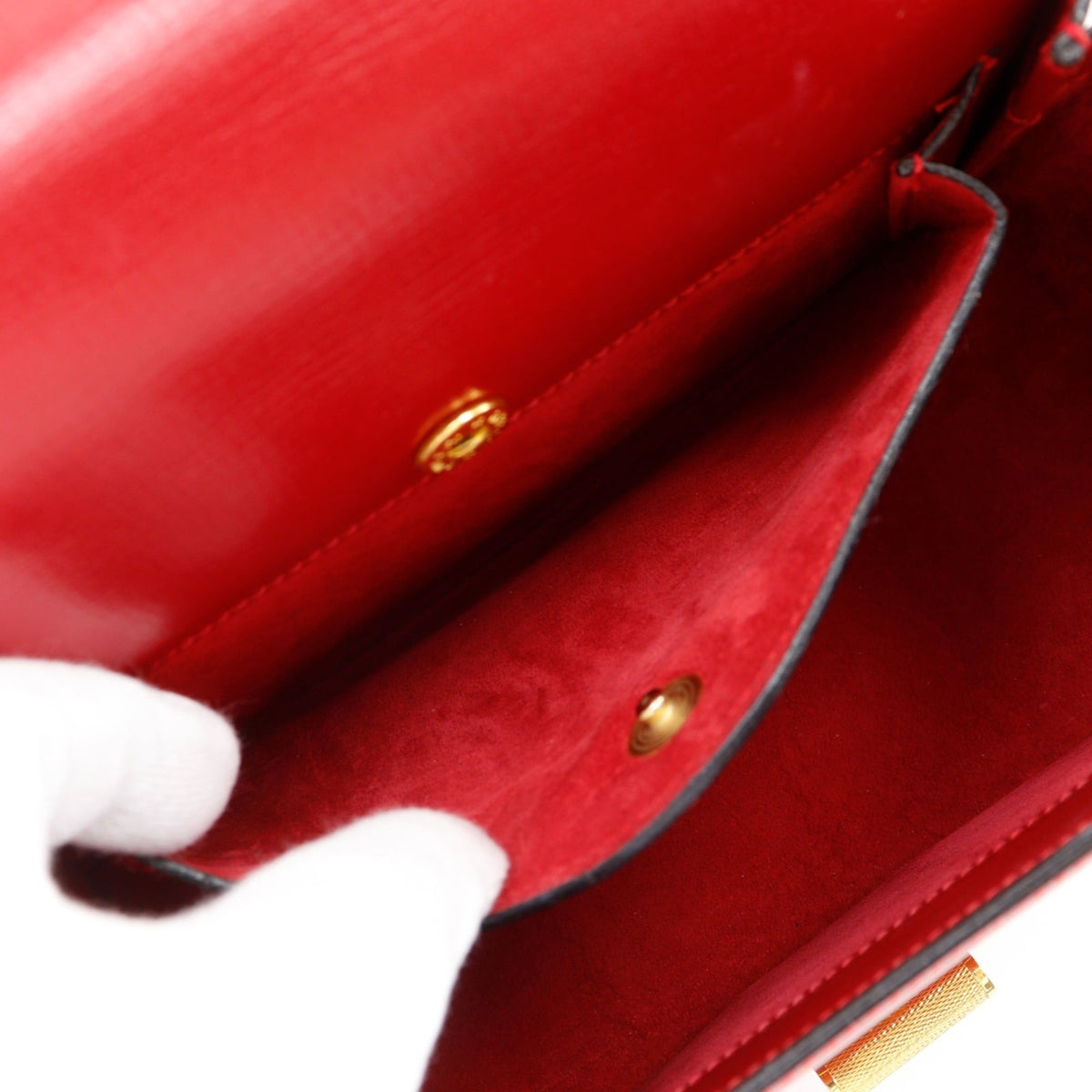 Dunhill Red Color Leather Handbag (Pre-Owned)
