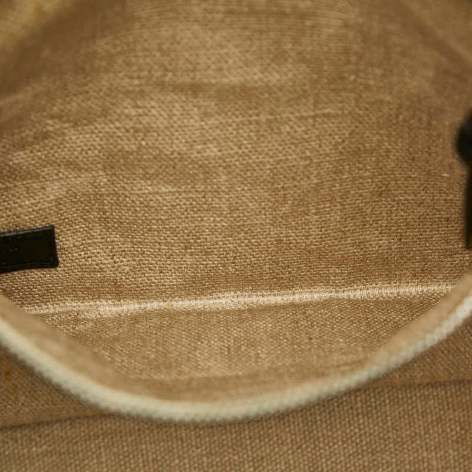 Saint Laurent Beige White Canvas Hemp Linen Leather Handbag Tote Bag (Pre-Owned)