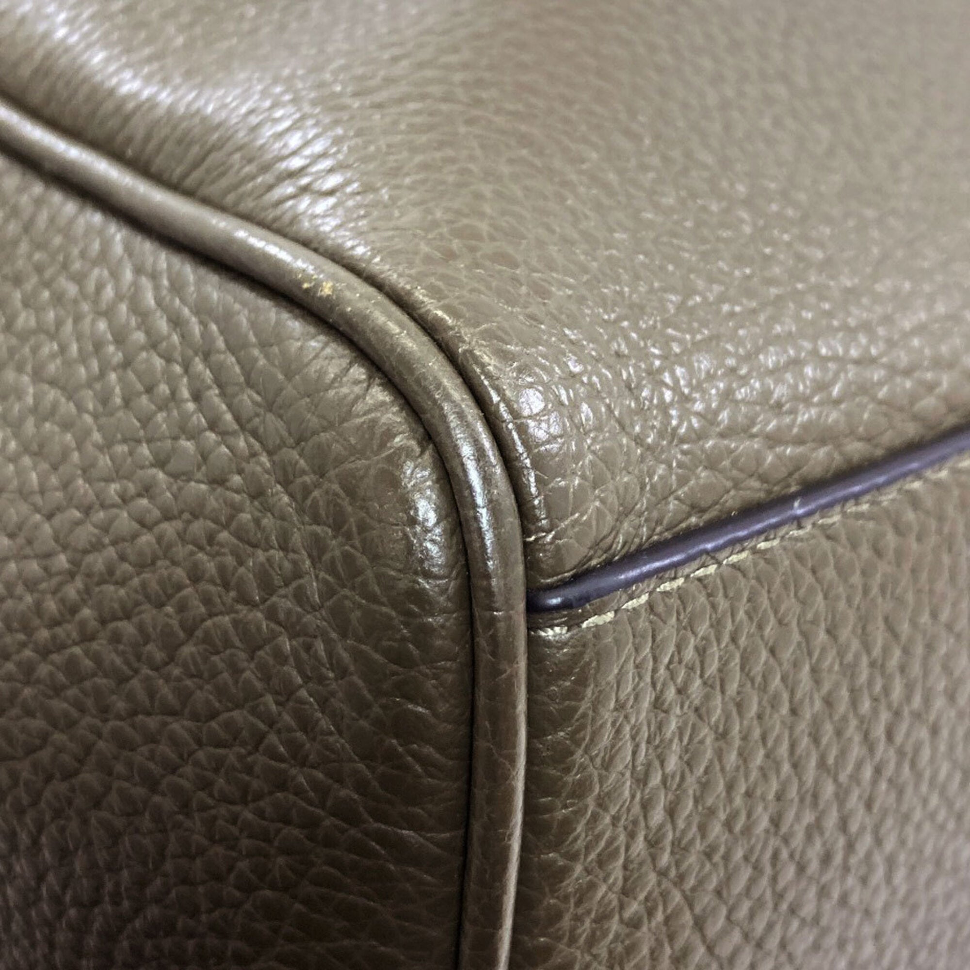 Coach Khaki Leather Backpack (Pre-Owned)