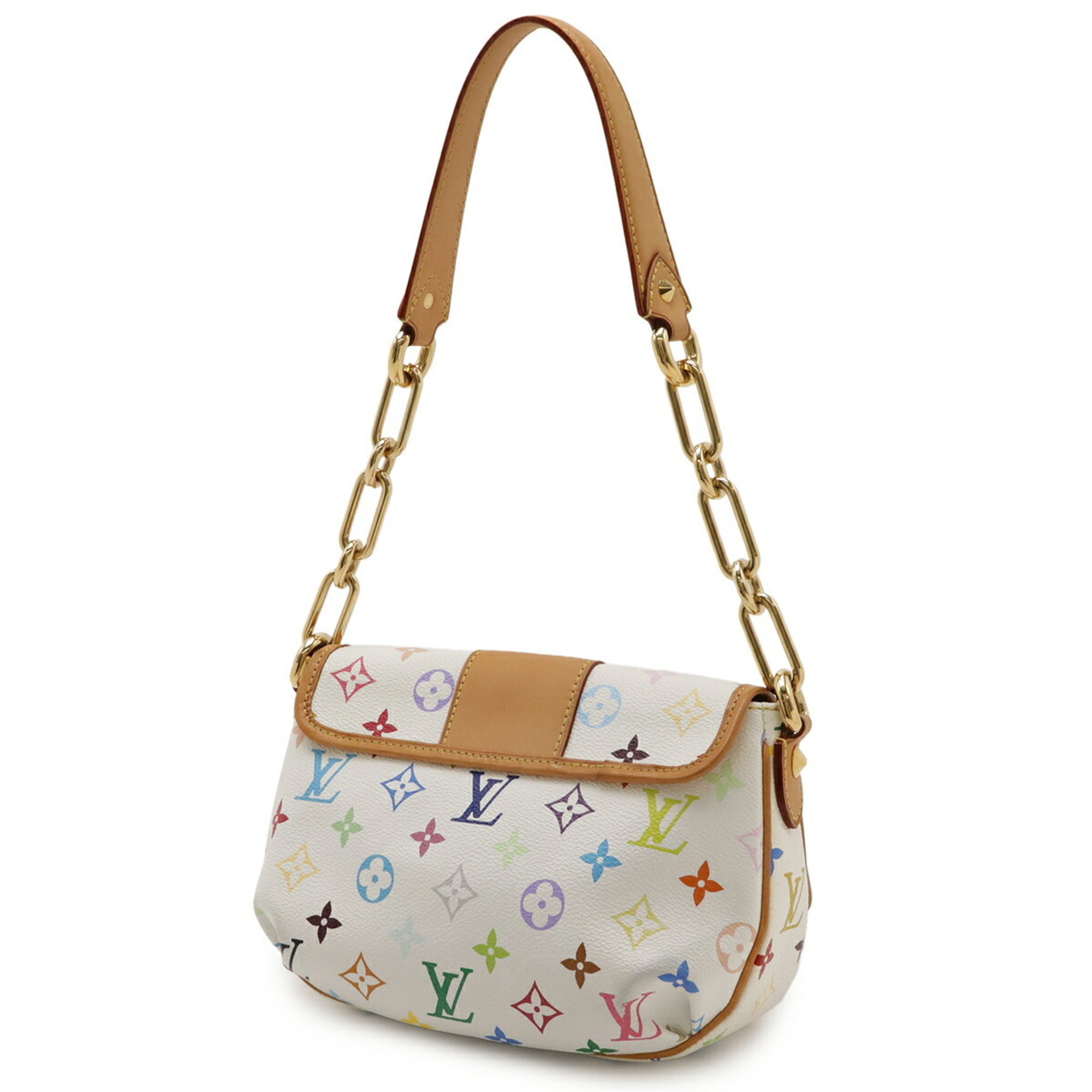 Louis Vuitton Blanc Monogram Multi-Color White Yellow Monogram Multicolore Shoulder Bag (Pre-Owned)