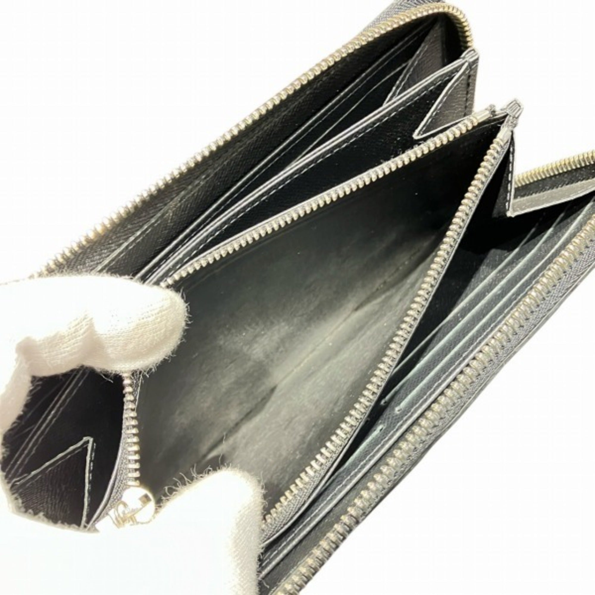 Louis Vuitton Epi Noir Epi Leather Long Wallet (Bi-Fold) (Pre-Owned)