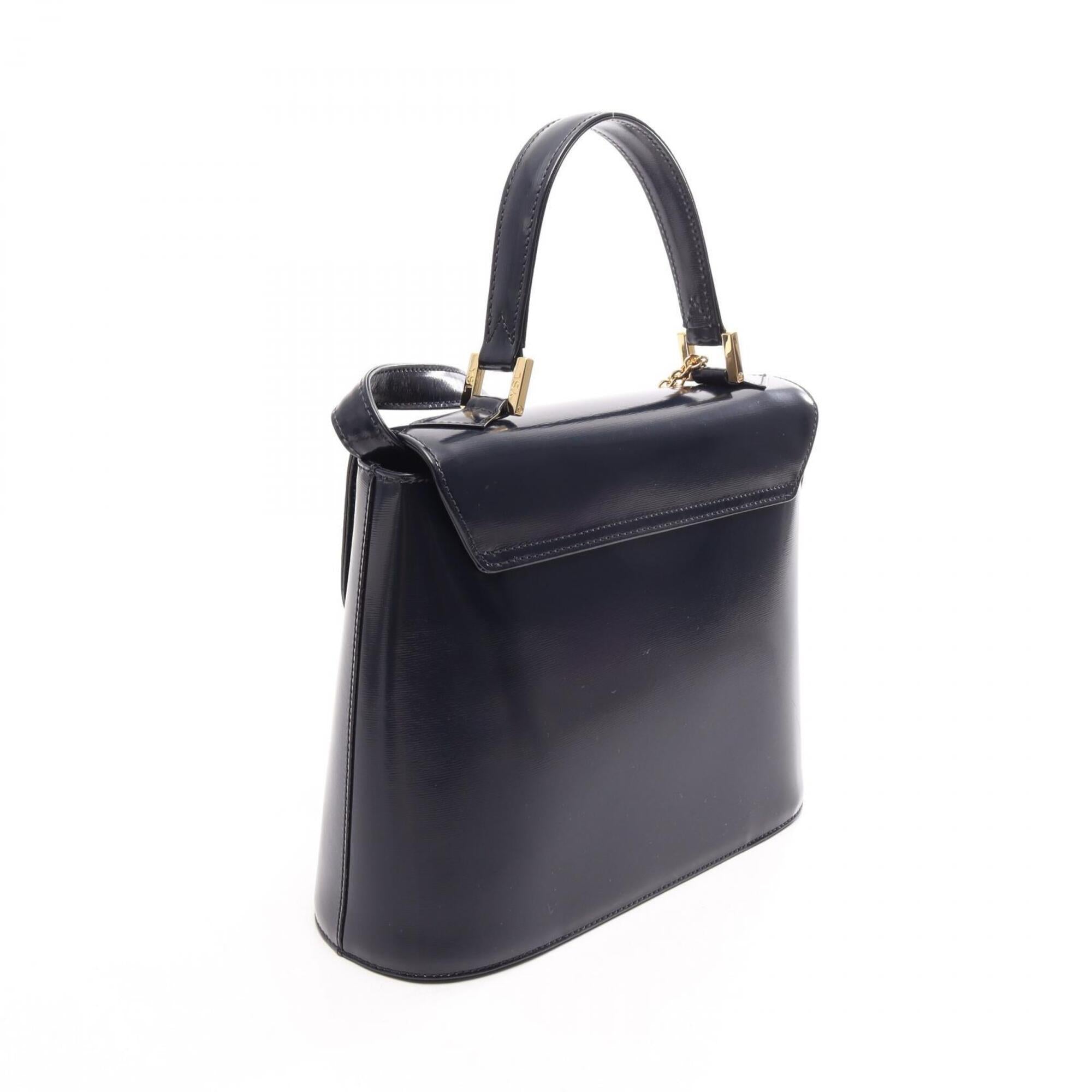 Yves Saint Laurent Navy Leather Handbag (Pre-Owned)