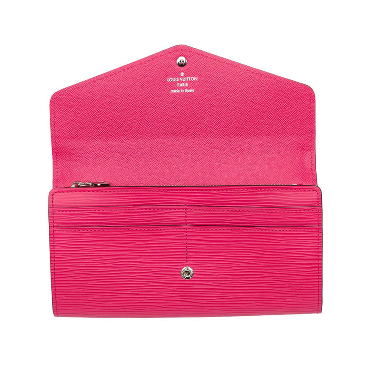 Louis Vuitton Hot Pink Leather Long Wallet (Bi-Fold) (Pre-Owned)