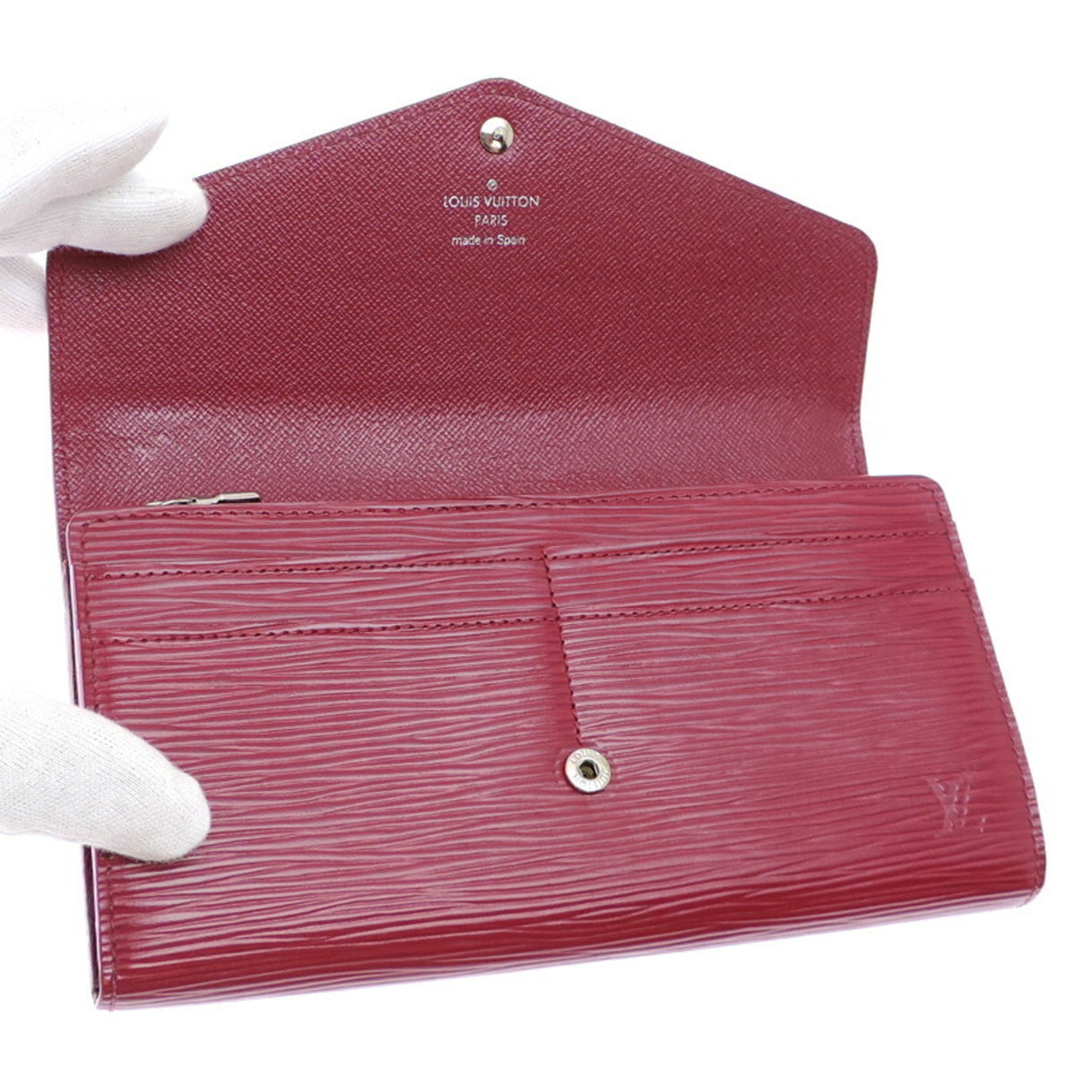 Louis Vuitton Fuchsia Pink Pink Epi Leather Long Wallet (Bi-Fold) (Pre-Owned)