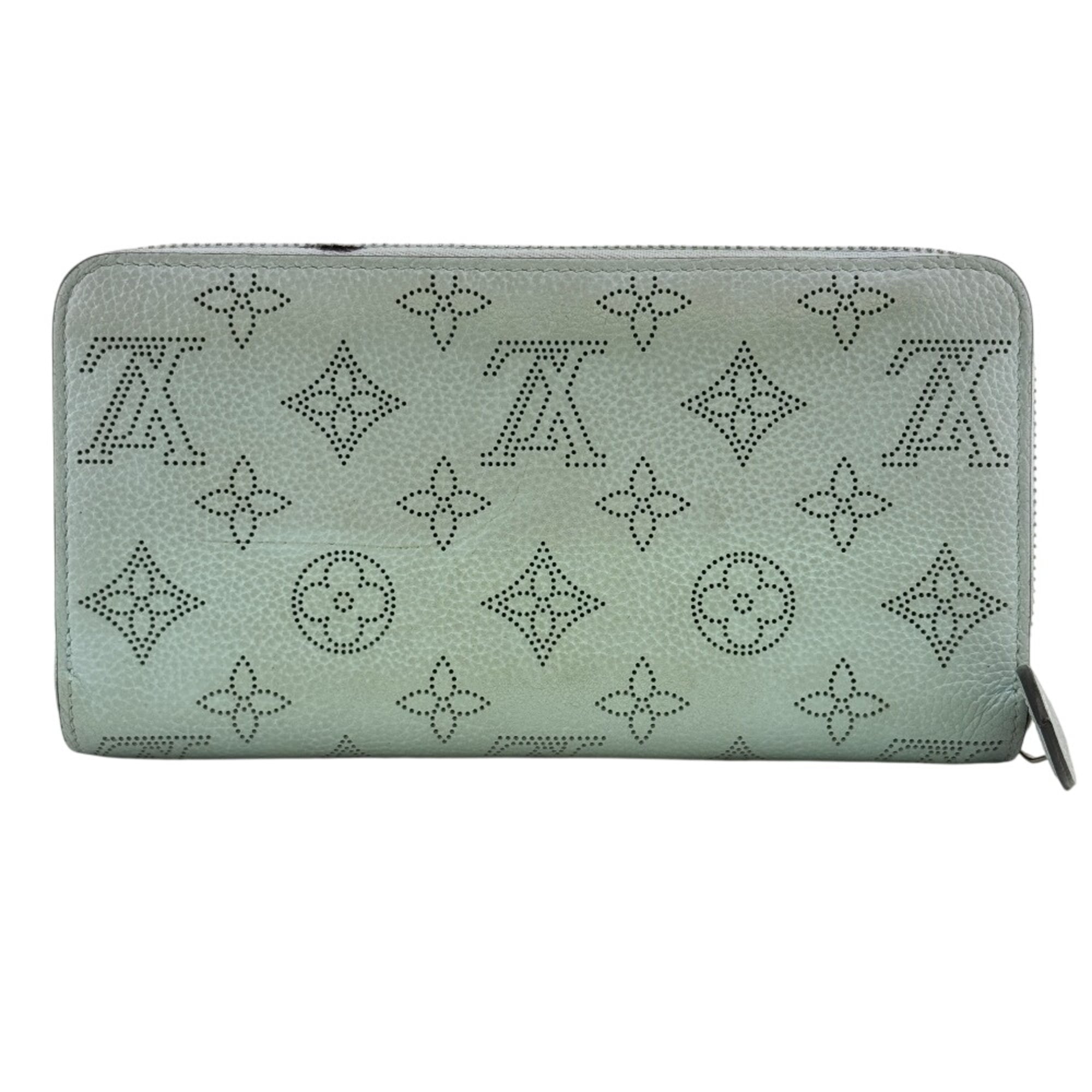 Louis Vuitton Mahina Blue Mahina Leather Long Wallet (Bi-Fold) (Pre-Owned)