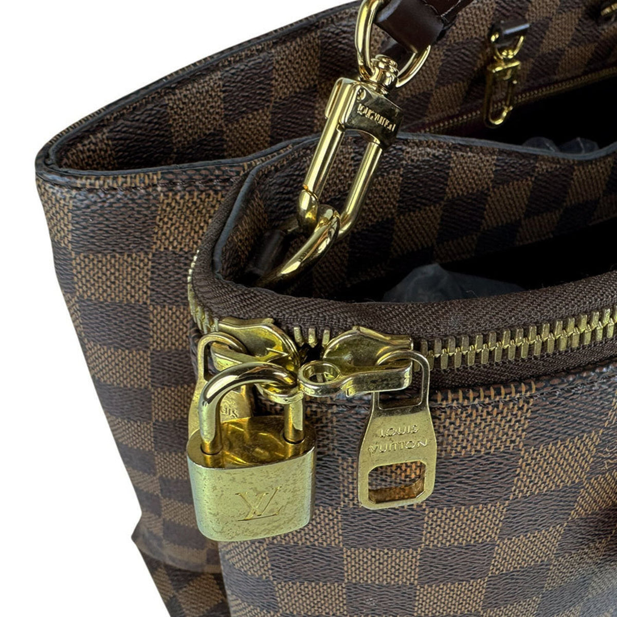 Louis Vuitton Brown Damier Canvas Damier Canvas Handbag Shoulder Bag (Pre-Owned)