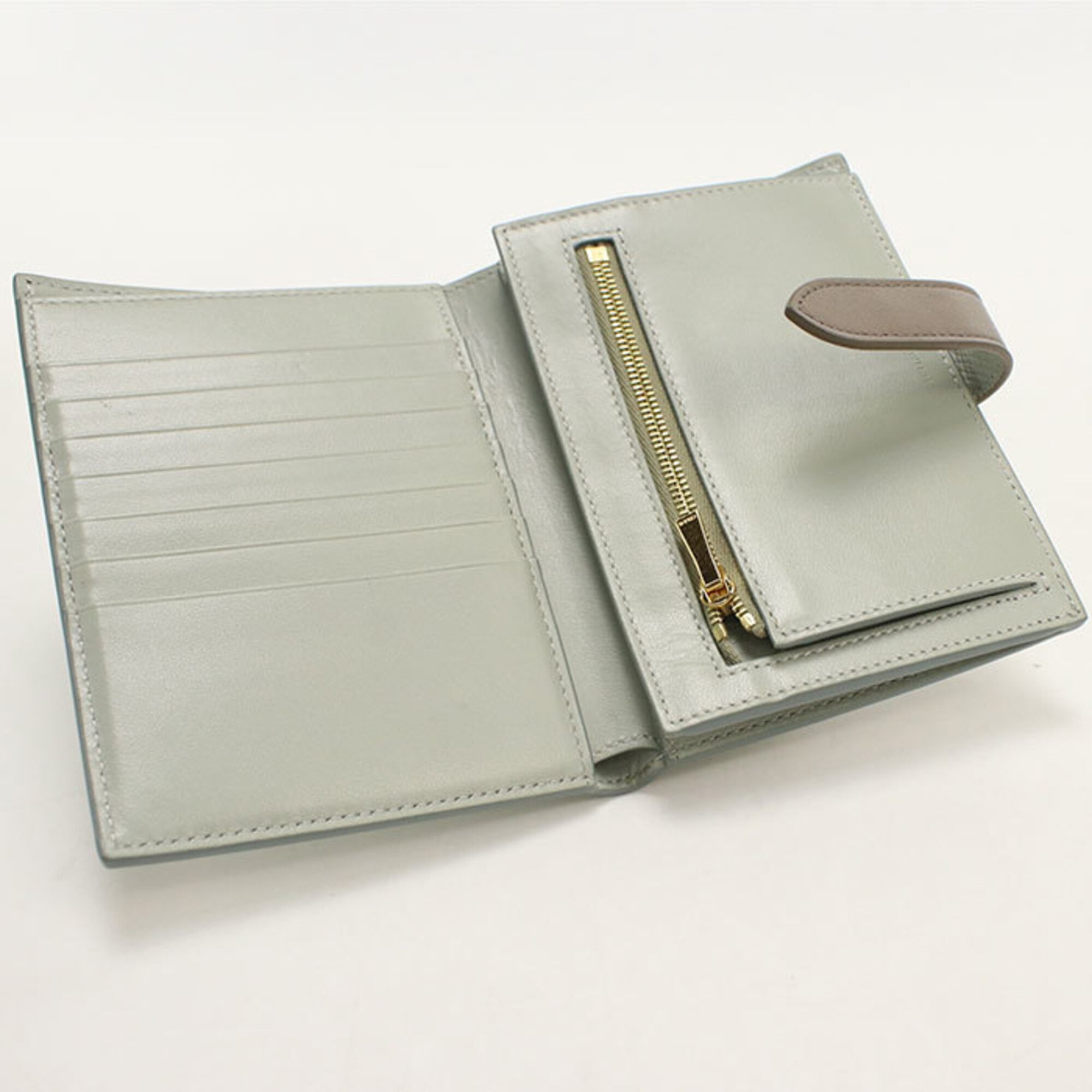 Celine Gray Leather Wallet (Bi-Fold) (Pre-Owned)