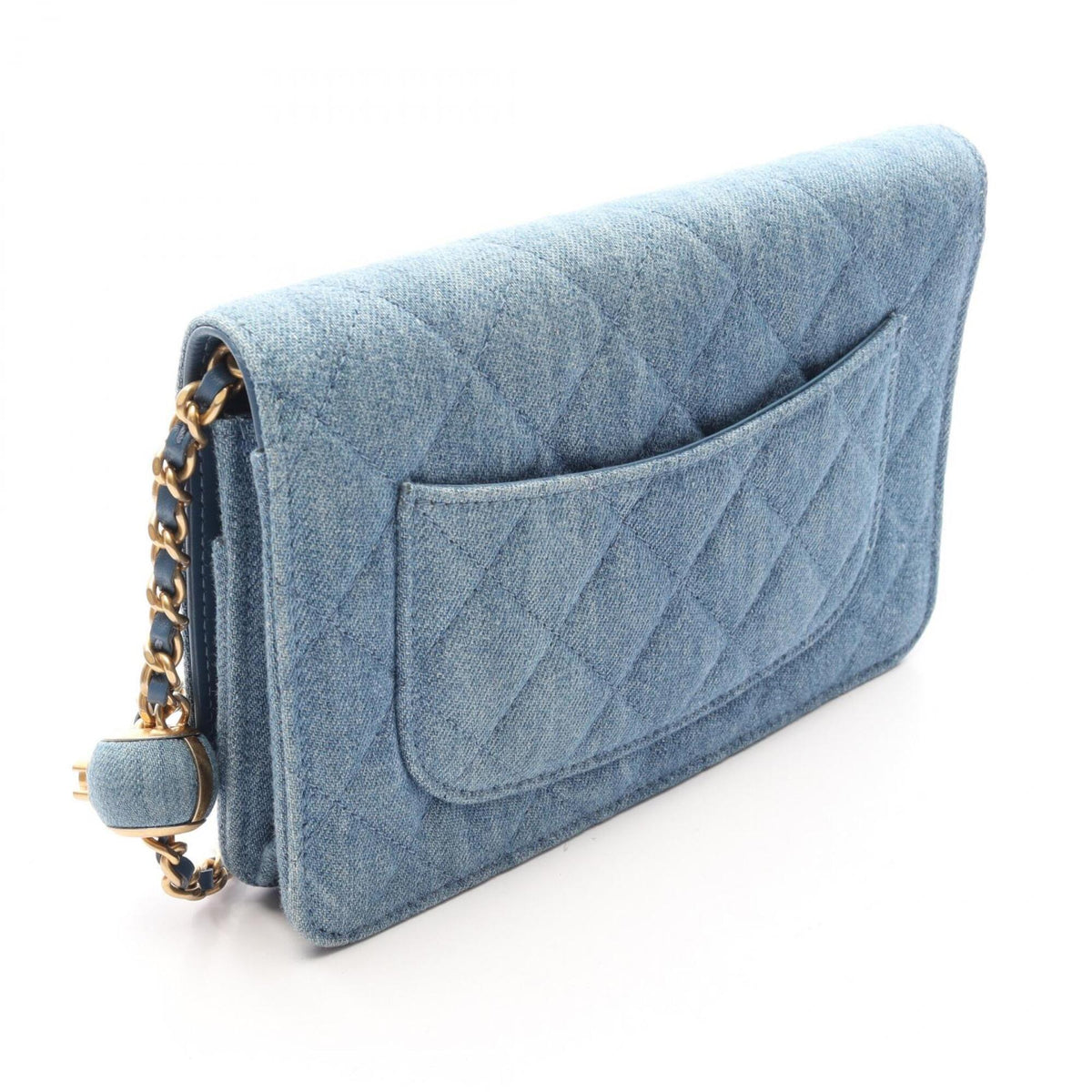 Chanel Blue Denim Handbag Shoulder Bag (Pre-Owned)