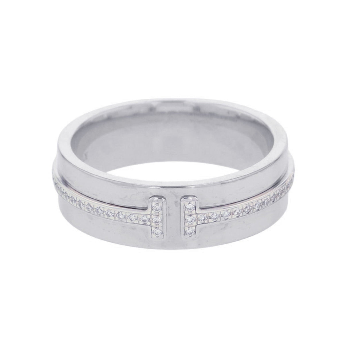 Tiffany White Gold (18K) Band Ring (Pre-Owned)