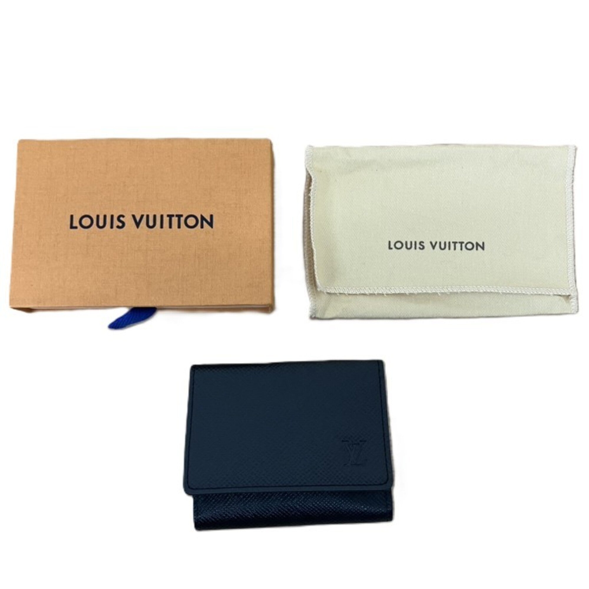 Louis Vuitton Black Leather Coin Purse/Coin Case (Pre-Owned)