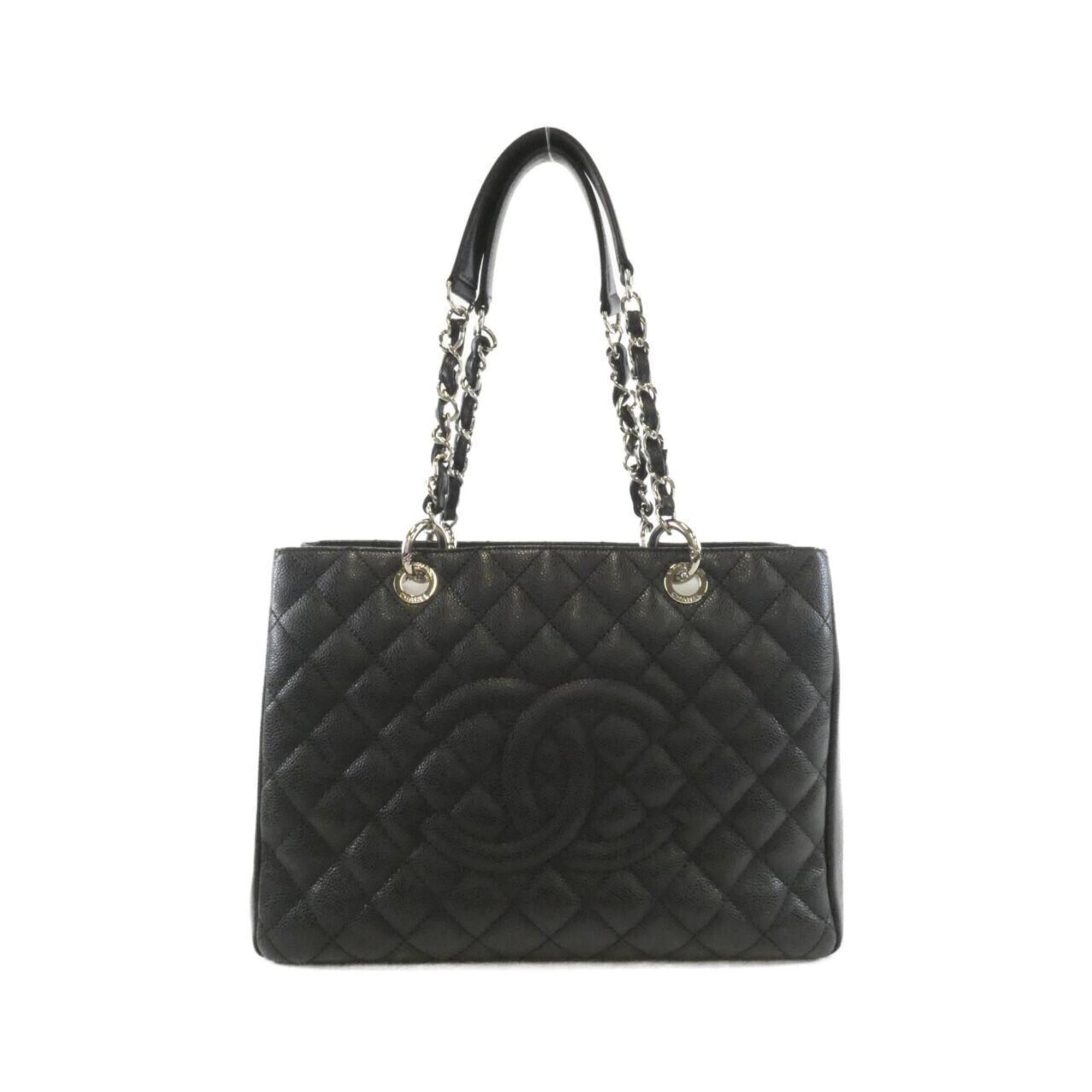 Chanel Black Grained Calfskin Shoulder Bag (Pre-Owned)