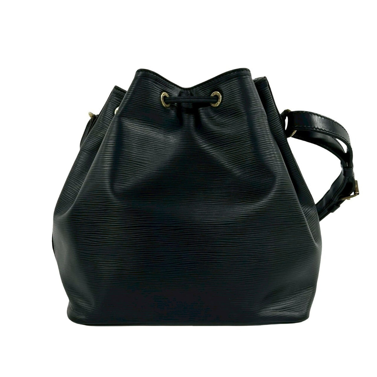Louis Vuitton Black Leather Shoulder Bag Tote Bag (Pre-Owned)