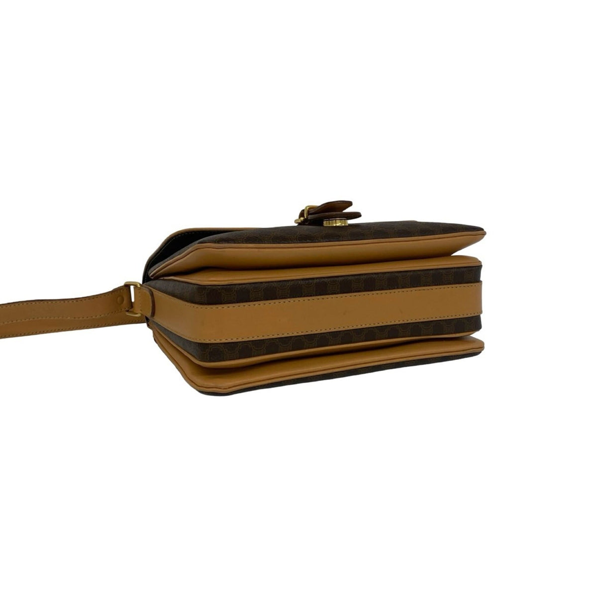 Celine Brown Leather Pvc Crossbody Bag Pochette Shoulder Bag (Pre-Owned)