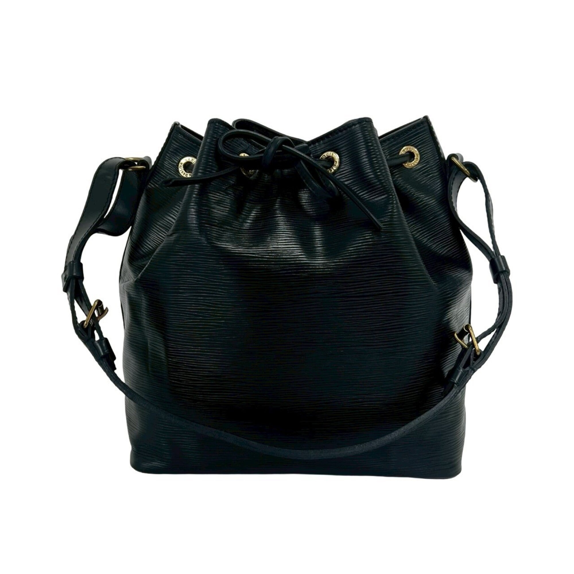 Louis Vuitton Black Leather Handbag Pochette Shoulder Bag (Pre-Owned)
