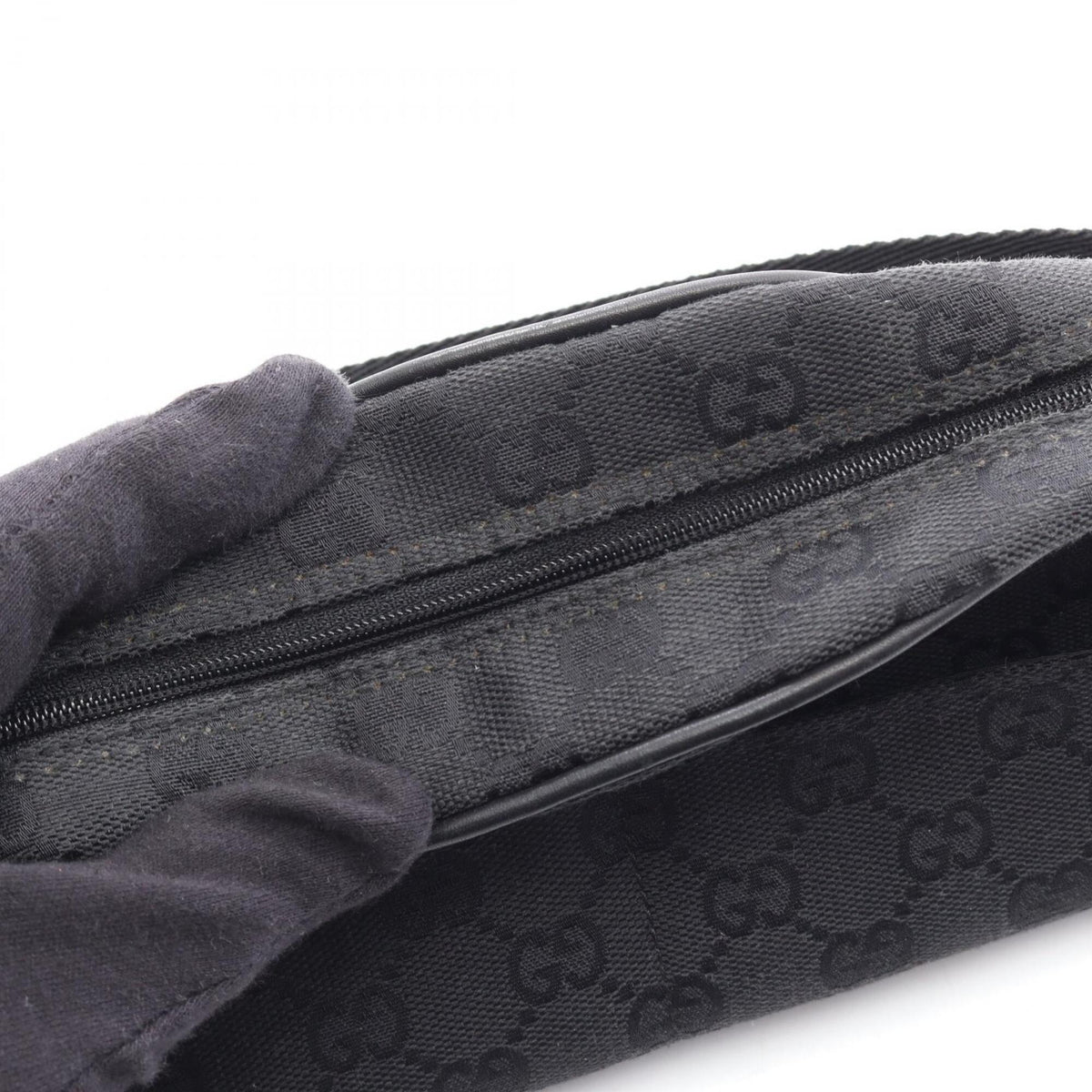 Gucci Black Canvas Leather Handbag (Pre-Owned)