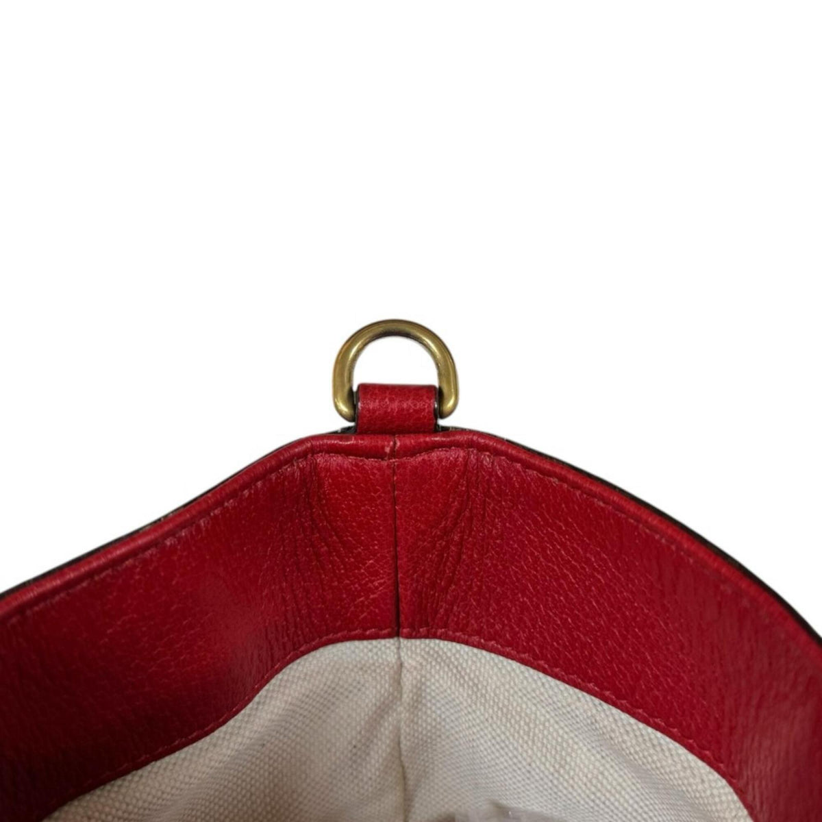 Gucci Brown Red Color Gg Supreme Canvas Shoulder Bag (Pre-Owned)