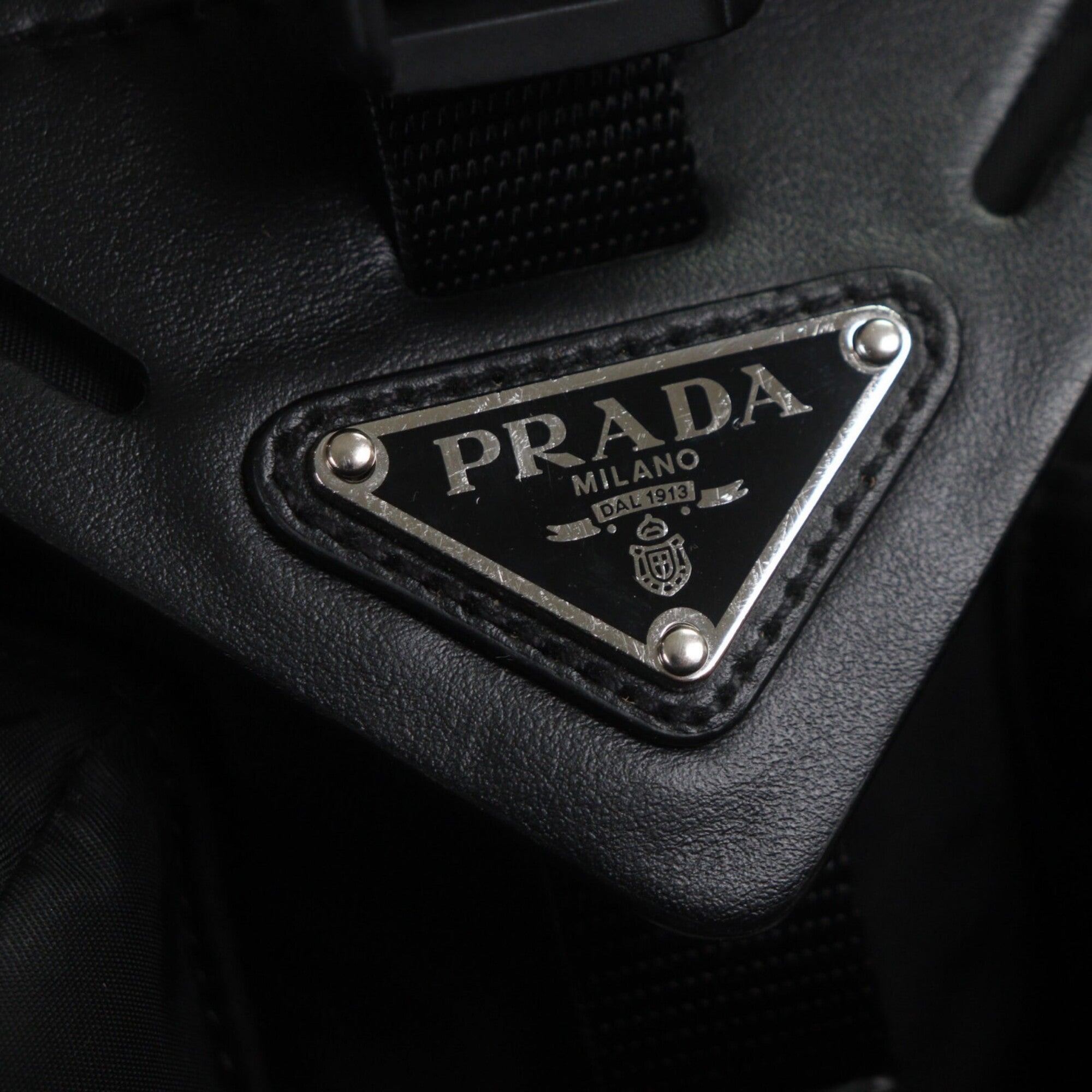 Prada Black Nylon Leather Shoulder Bag (Pre-Owned)