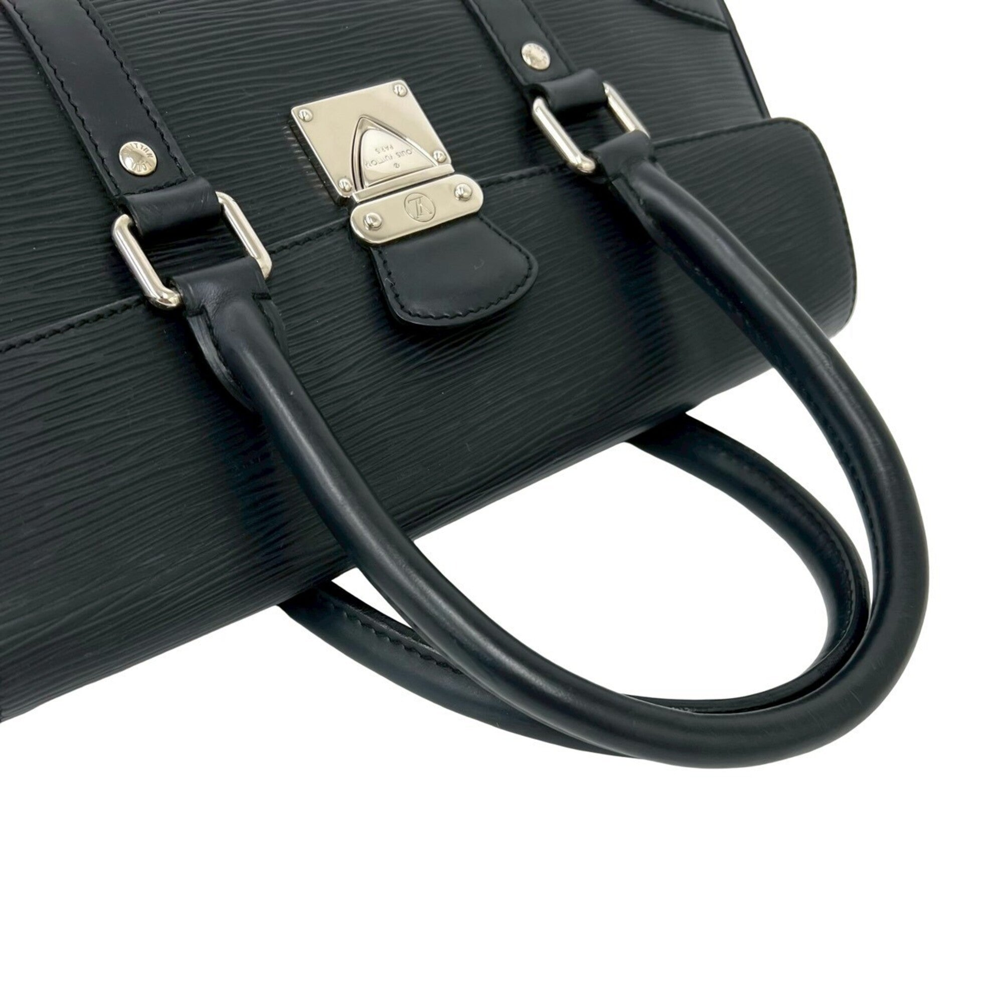 Louis Vuitton Black Epi Leather Boston Bag Handbag (Pre-Owned)