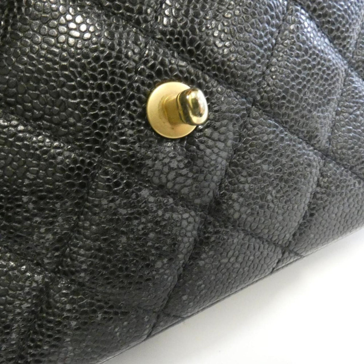 Chanel Black Grained Calfskin Shoulder Bag (Pre-Owned)